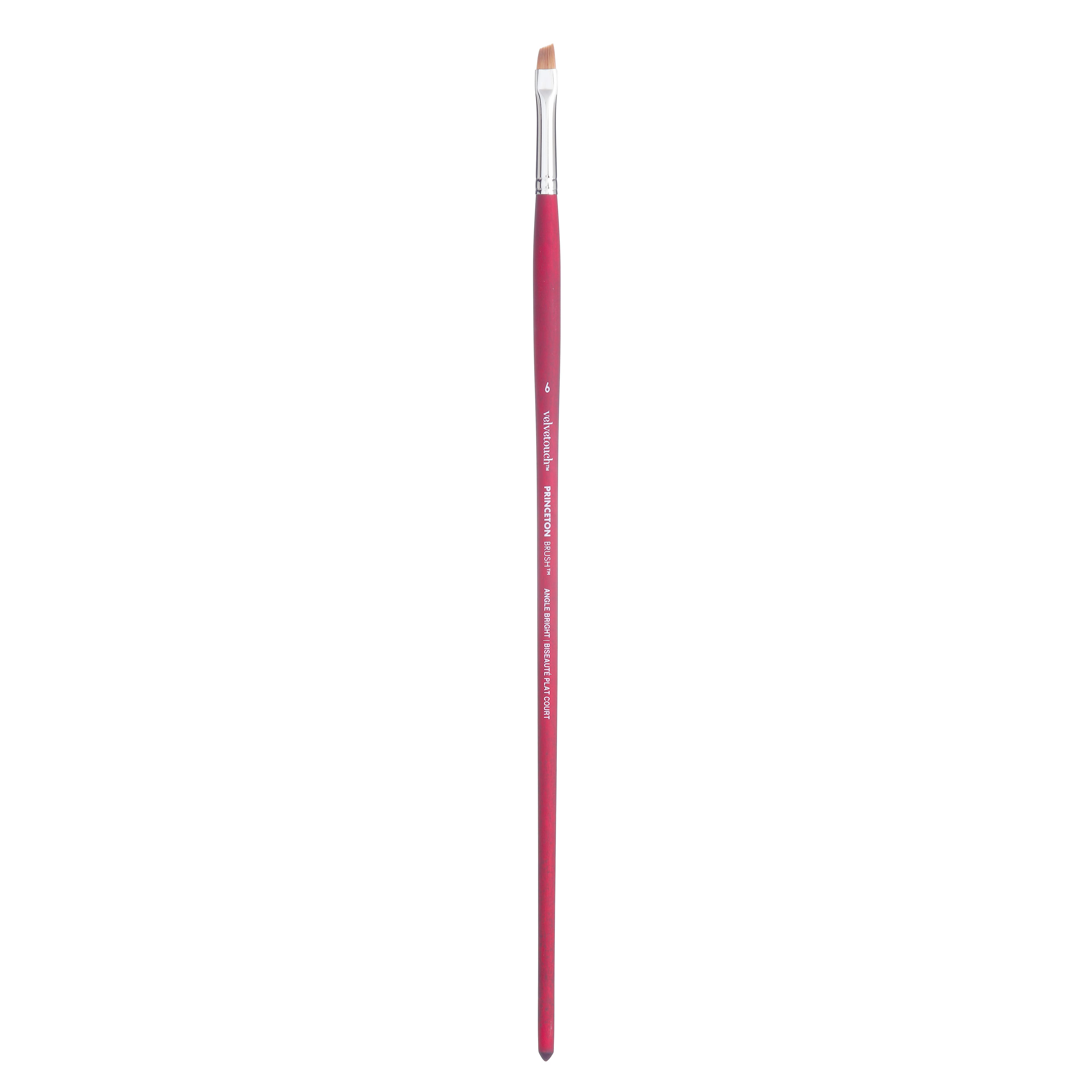 Princeton&#x2122; Velvetouch&#x2122; Series 3900 Long Handle Angle Bright Brush, Size 6