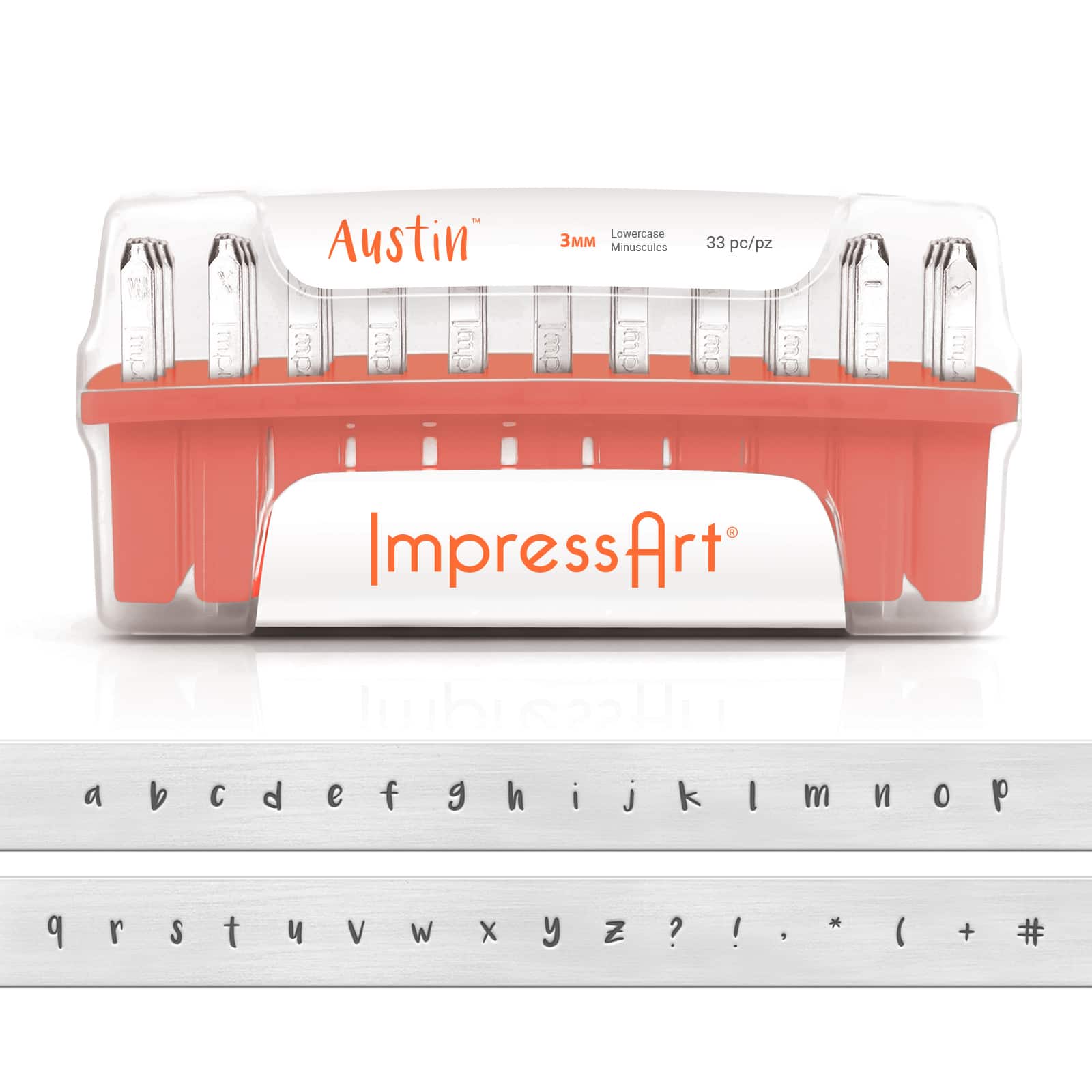ImpressArt&#xAE; Austin&#x2122; Lowercase Letters Metal Stamp Set