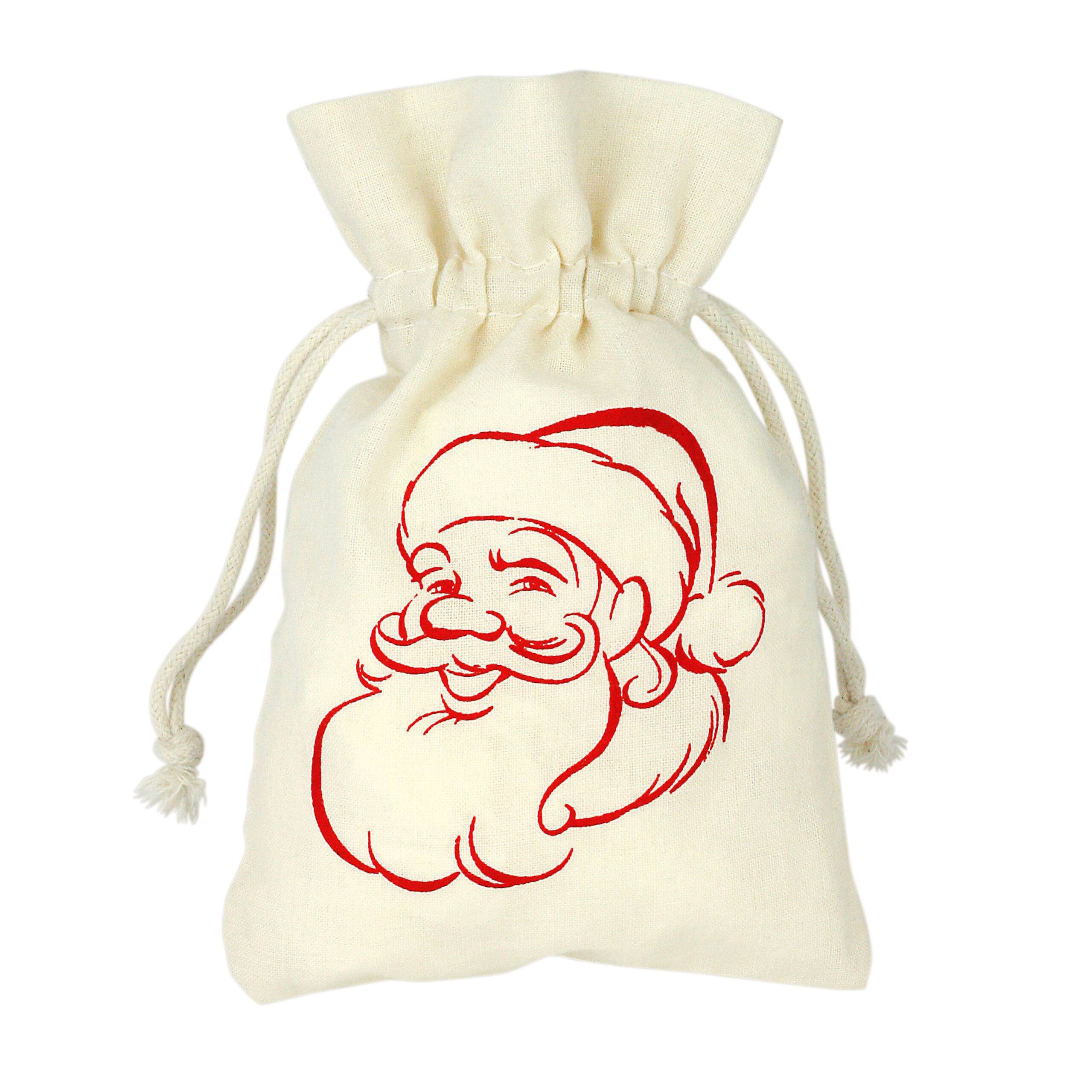 Vintage Christmas Colorized Coins in Santa Canvasbag