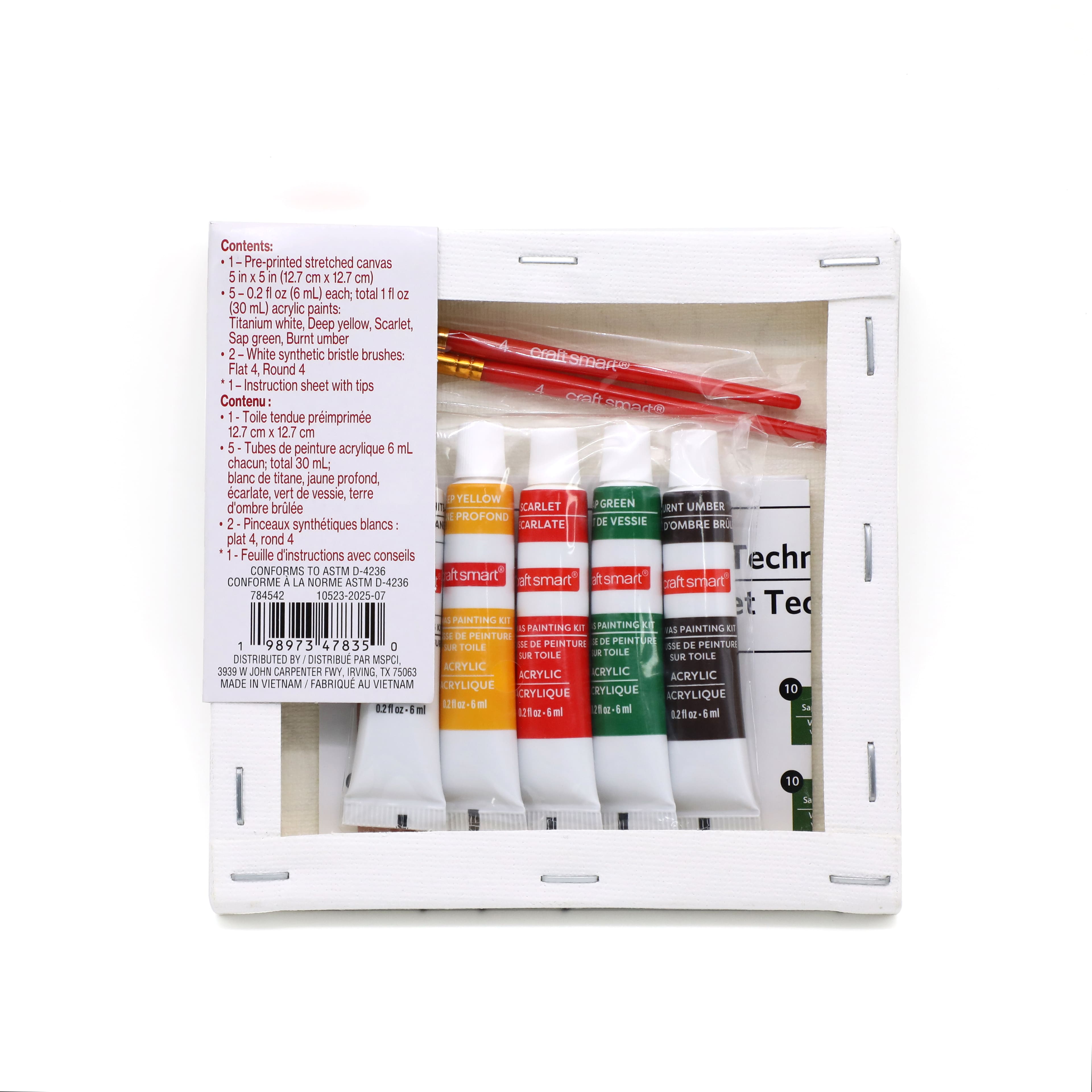 5&#x22; x 5&#x22; Gingerbread Cookies Canvas Painting Kit by Artist&#x27;s Loft&#x2122;