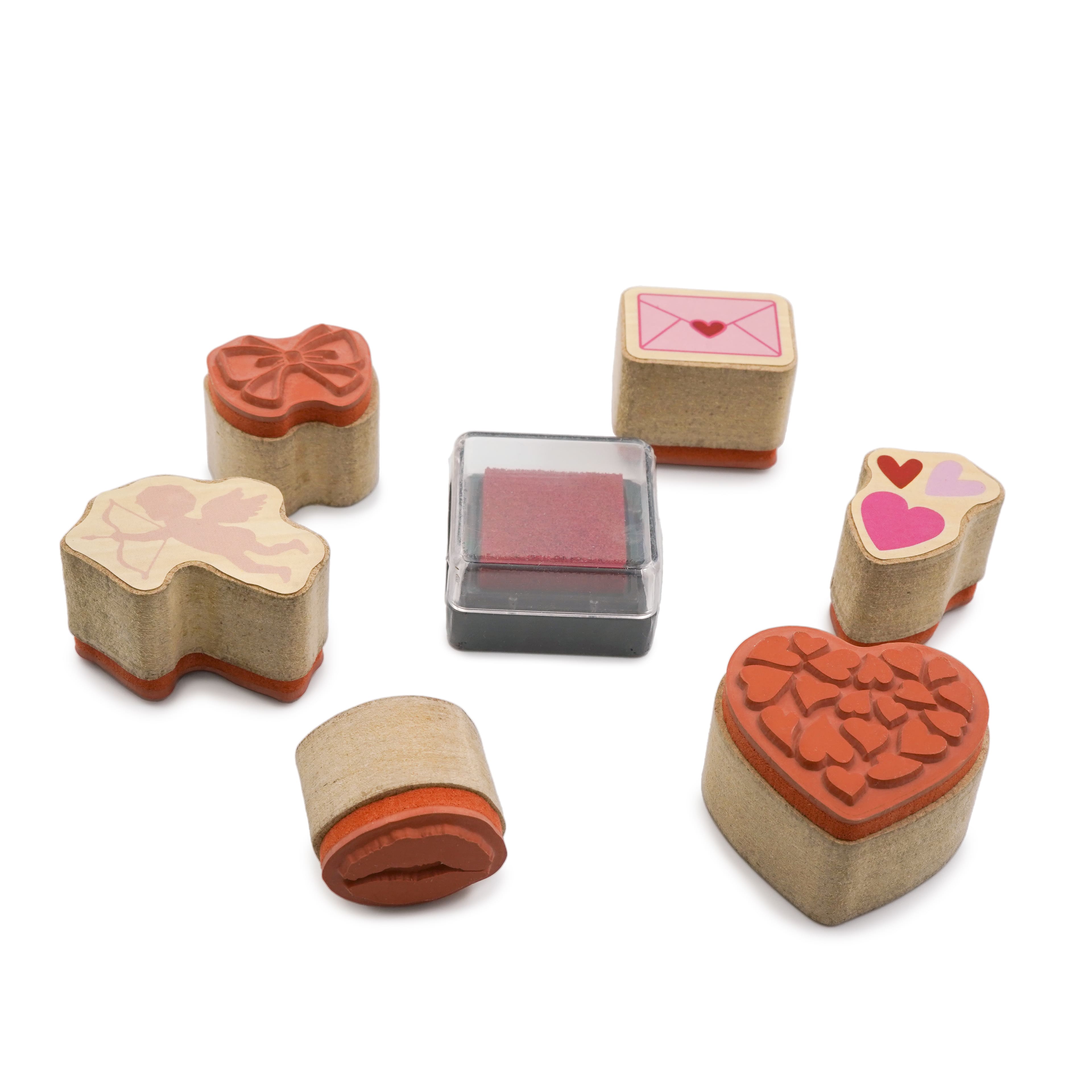 Valentine&#x27;s Day Icons Archival Pigment Ink Pad &#x26; Stamp Set by Recollections&#x2122;