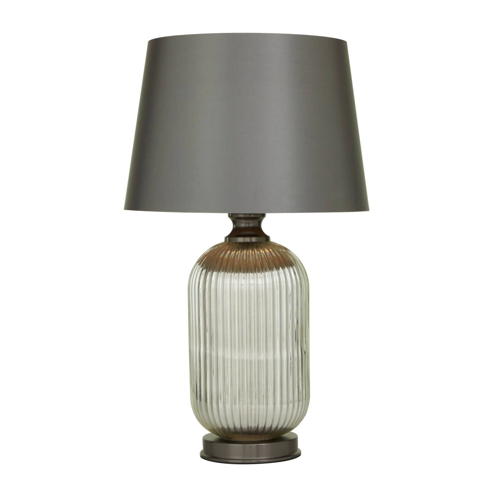 Grey Glass Modern Accent Lamp, 16" x 16" x 27"