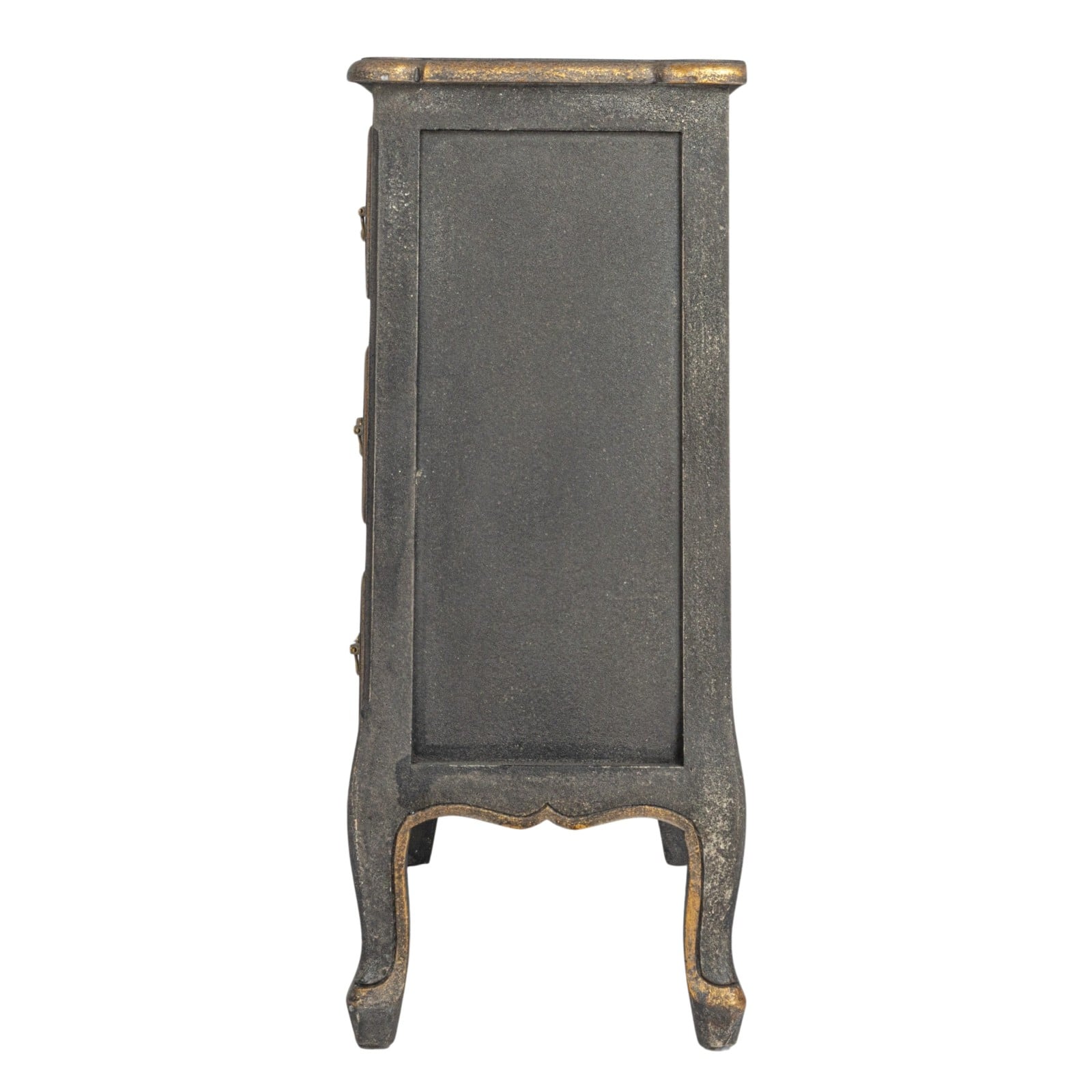 Distressed Black Wood Dresser Cabinet