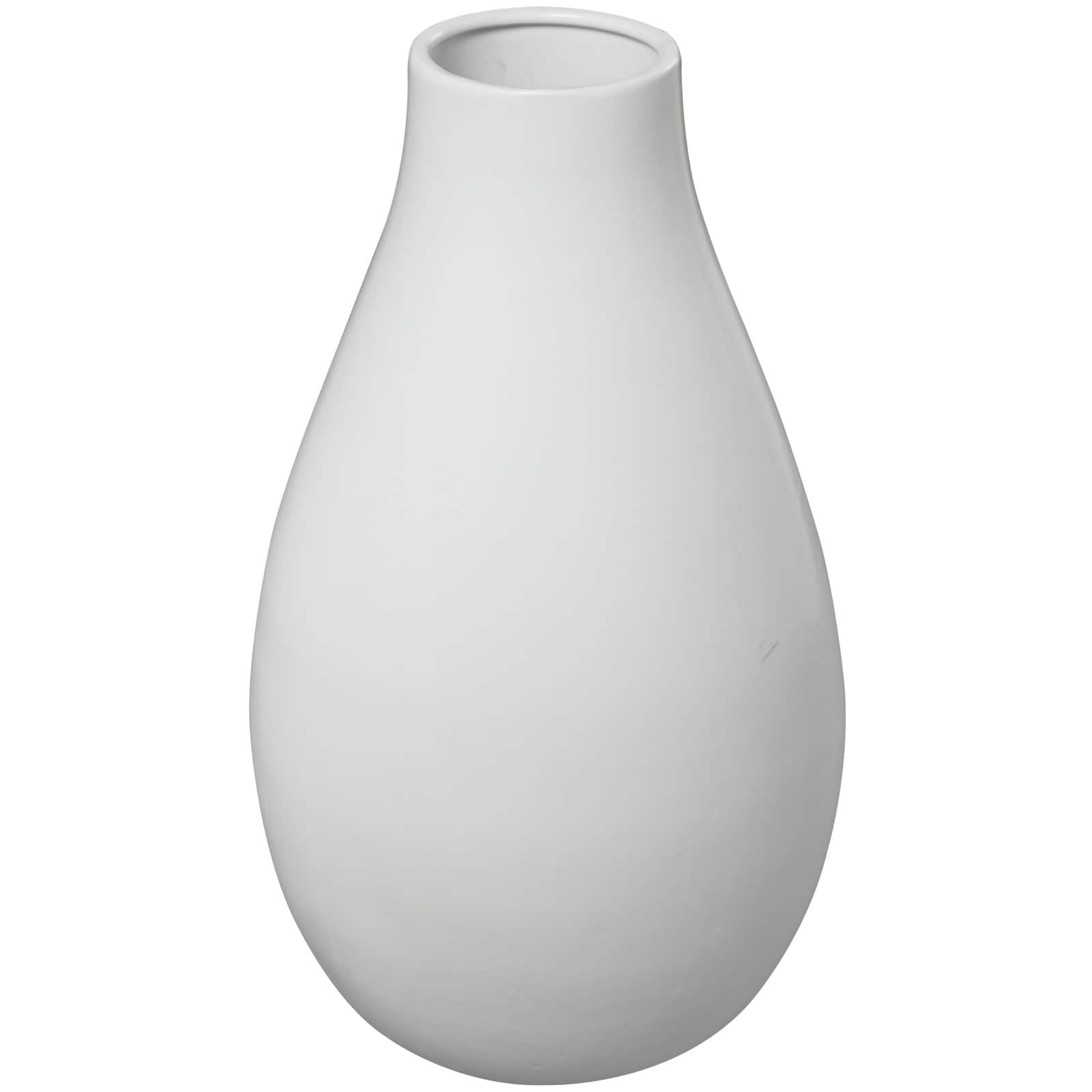 20&#x22; Modern Teardrop Ceramic Vase