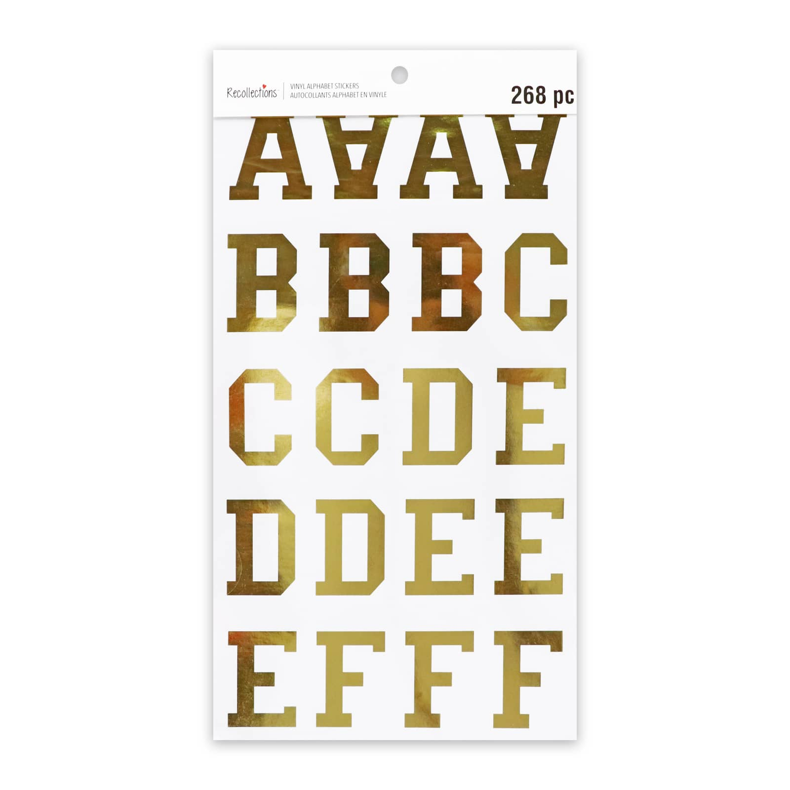 Golden Vinyl Alphabet Sticker Sheets by Recollections&#x2122;