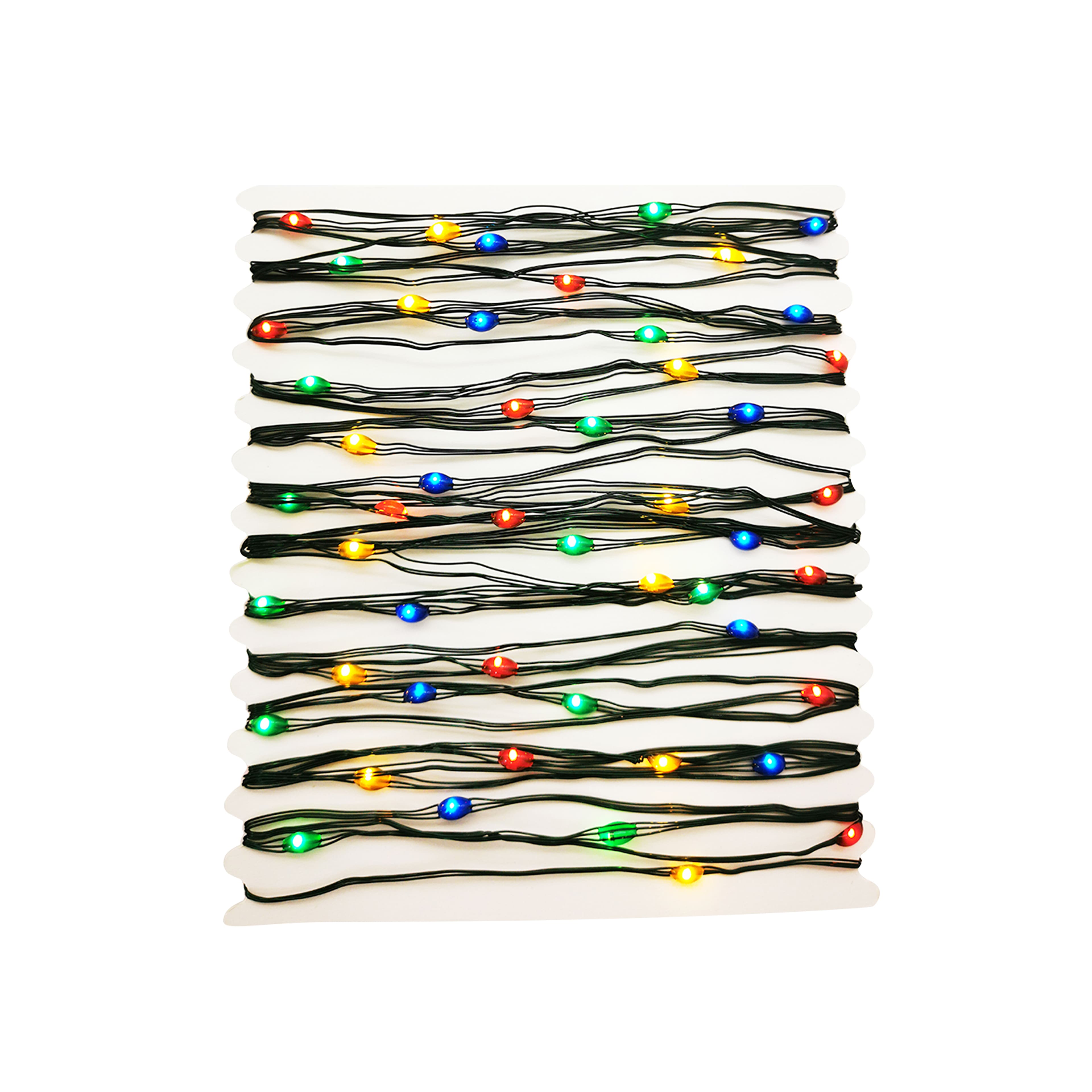 100ct. Multicolor LED Bead String Lights on Green Wire by Ashland&#xAE;
