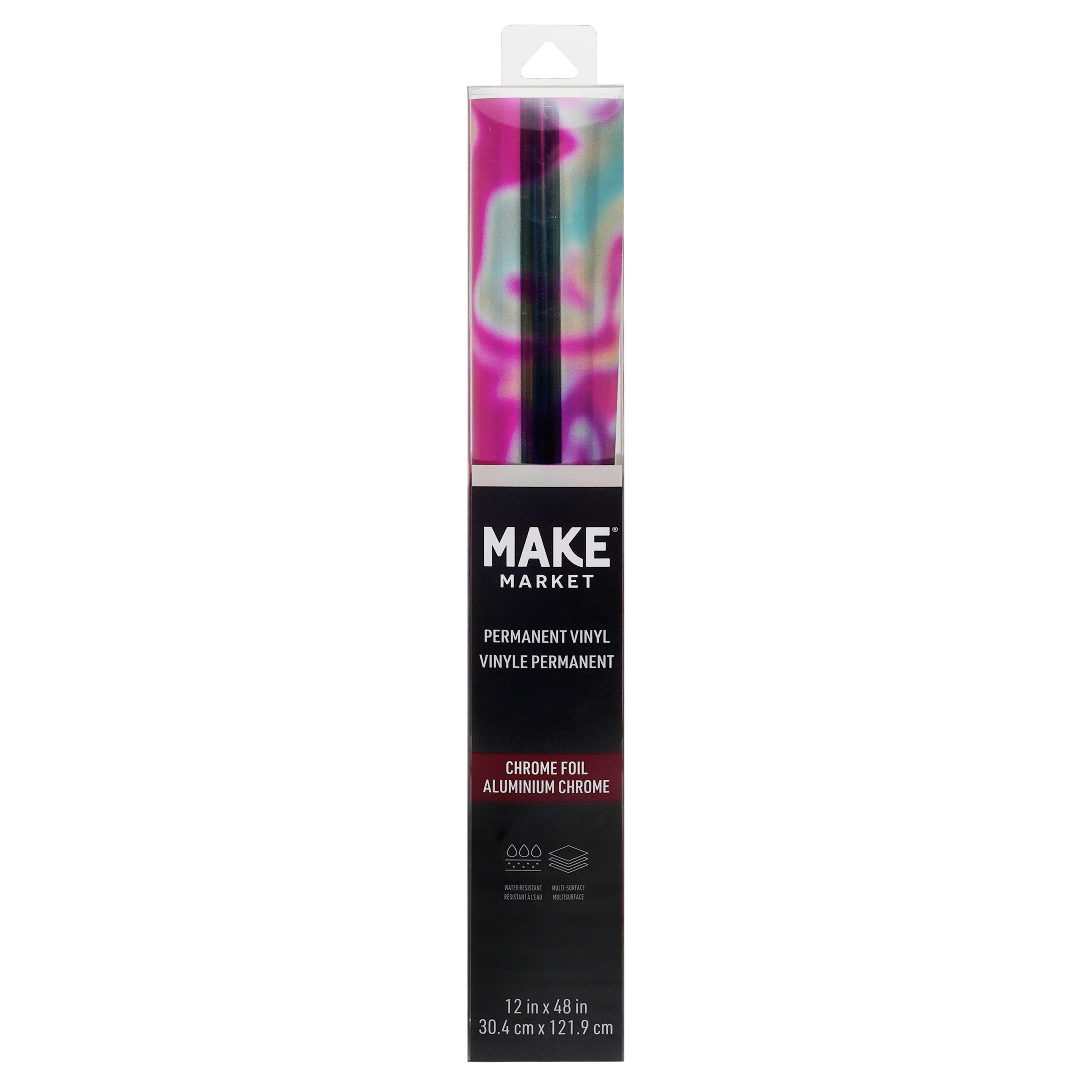 12 Pack: Chrome Foil Permanent Vinyl by Make Market®