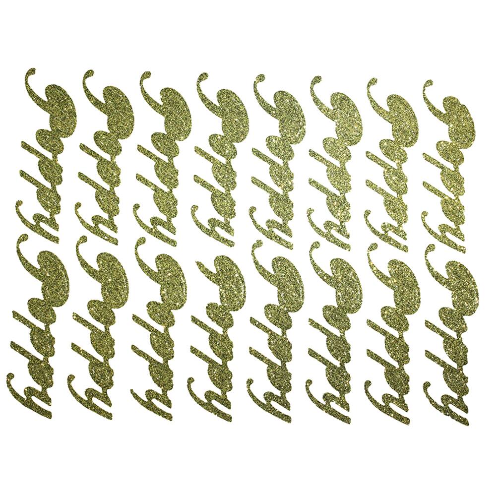 JAM Paper Poppy Gold Script Flower Adhesive