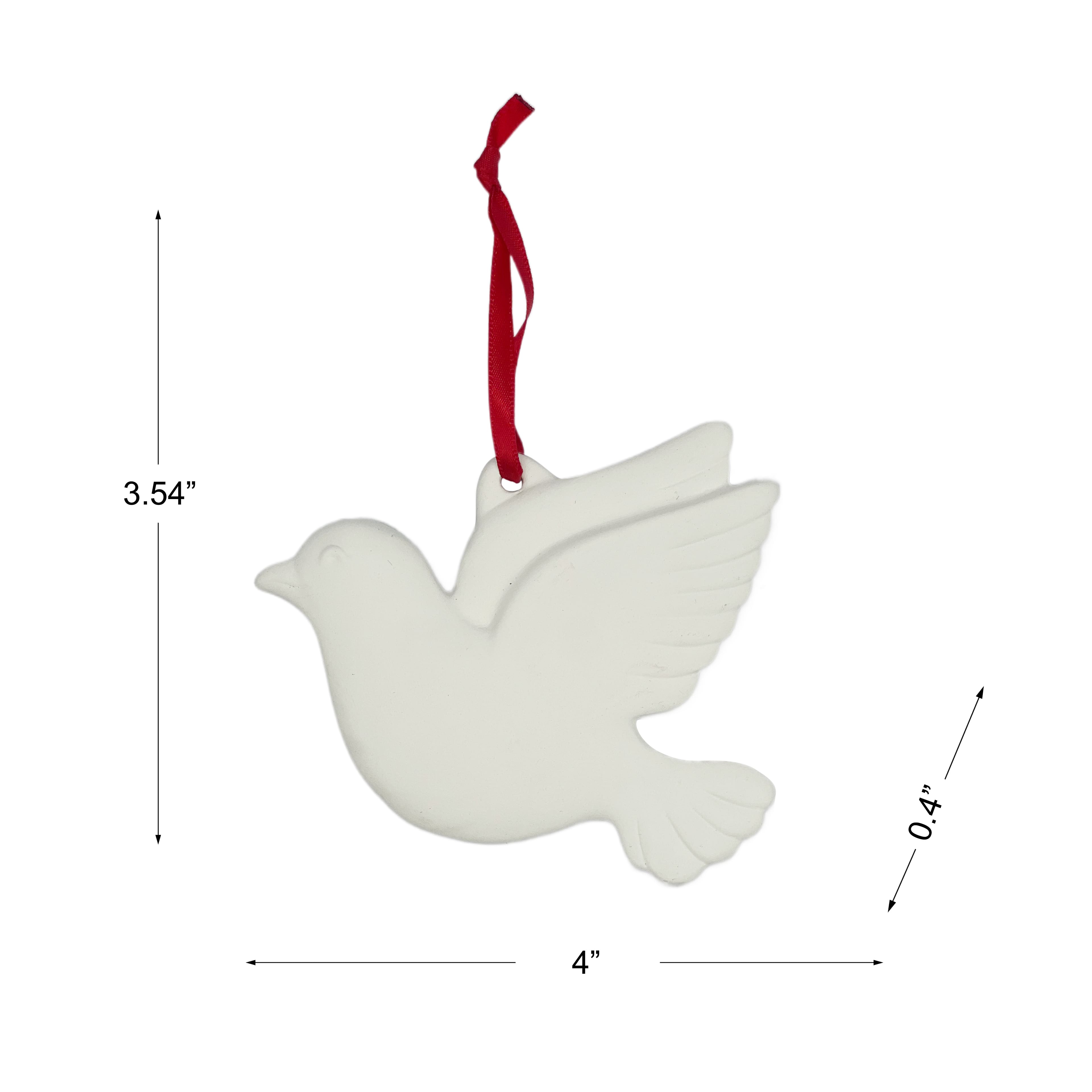 4&#x22; DIY Ceramic Dove Ornament by Make Market&#xAE;