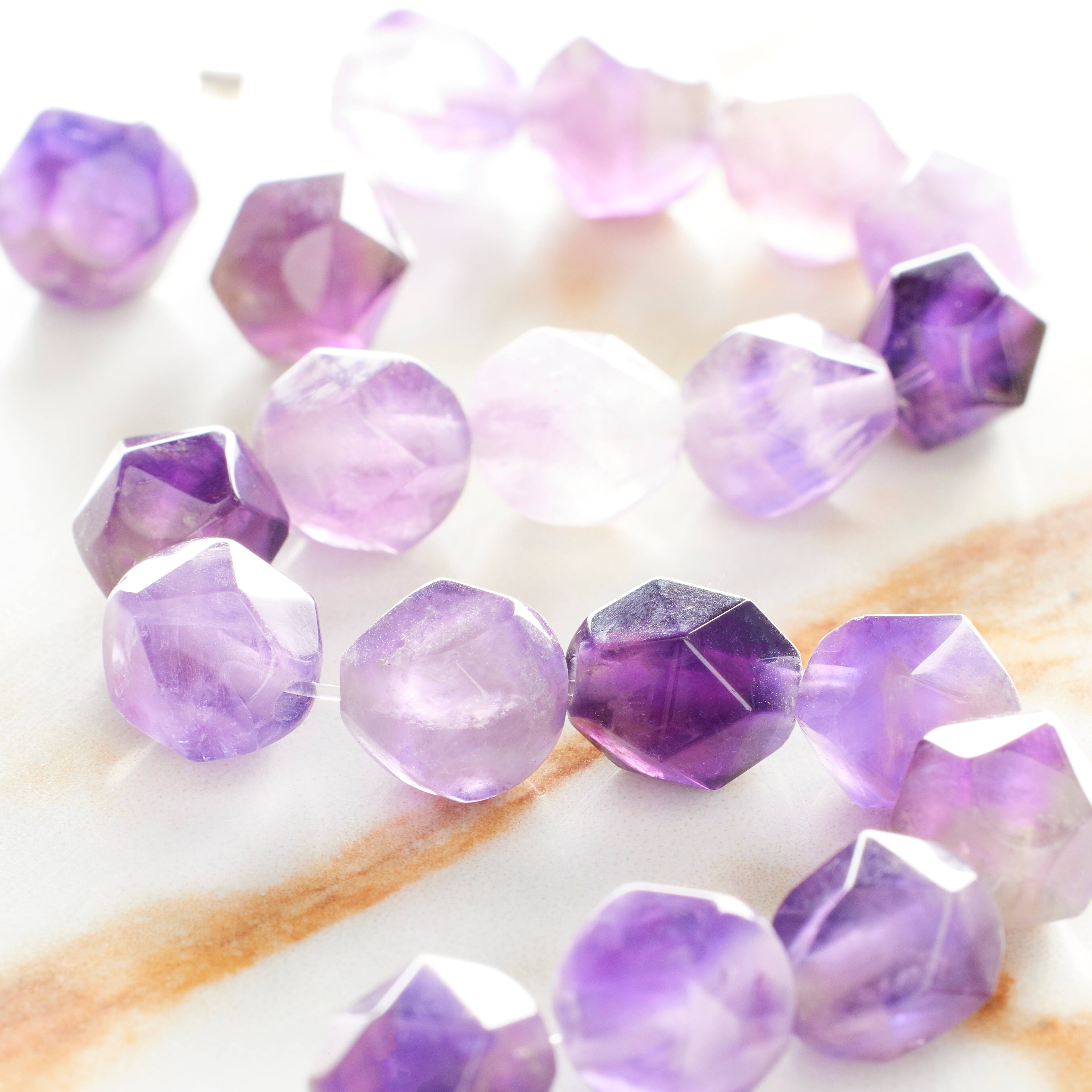 12 Pack: Purple Amethyst Faceted Beads by Bead Landing™, 8mm