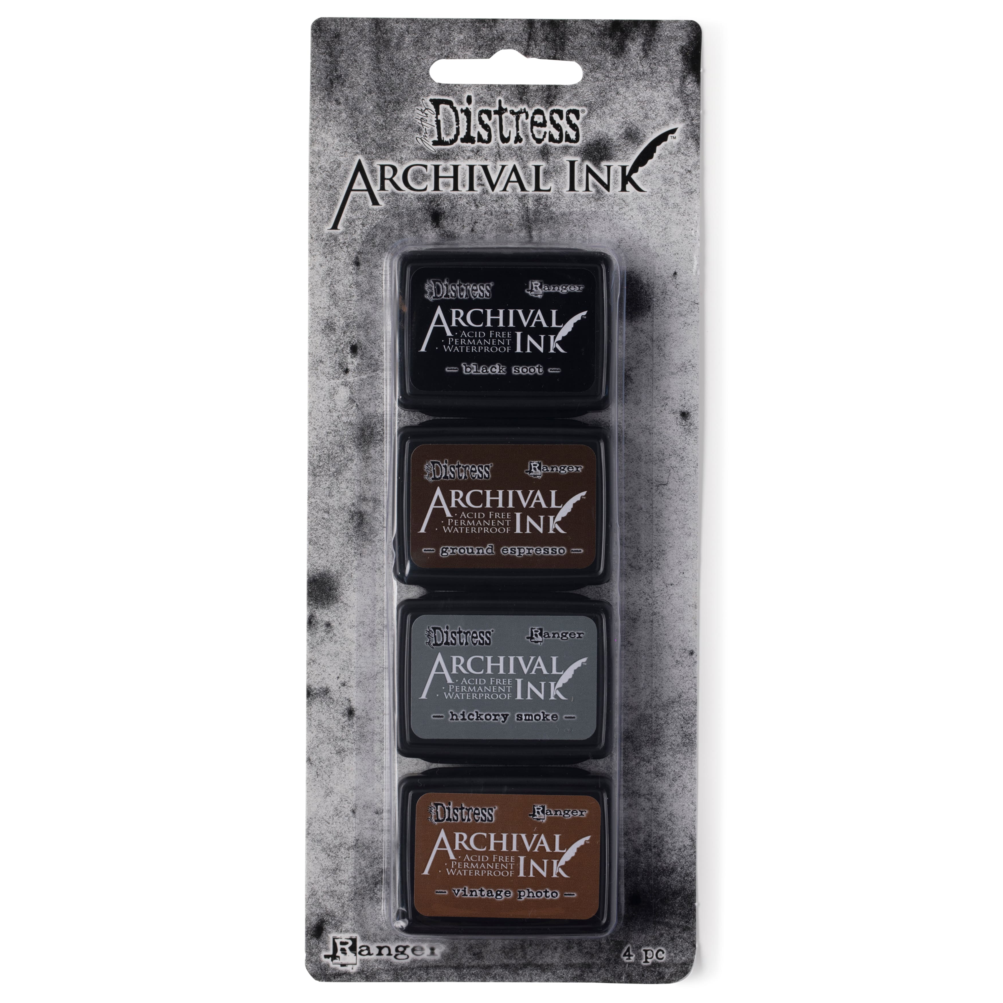 6 Packs: 4 ct. (24 total) Tim Holtz® Distress Mini Archival Ink™ Pad, Kit 3