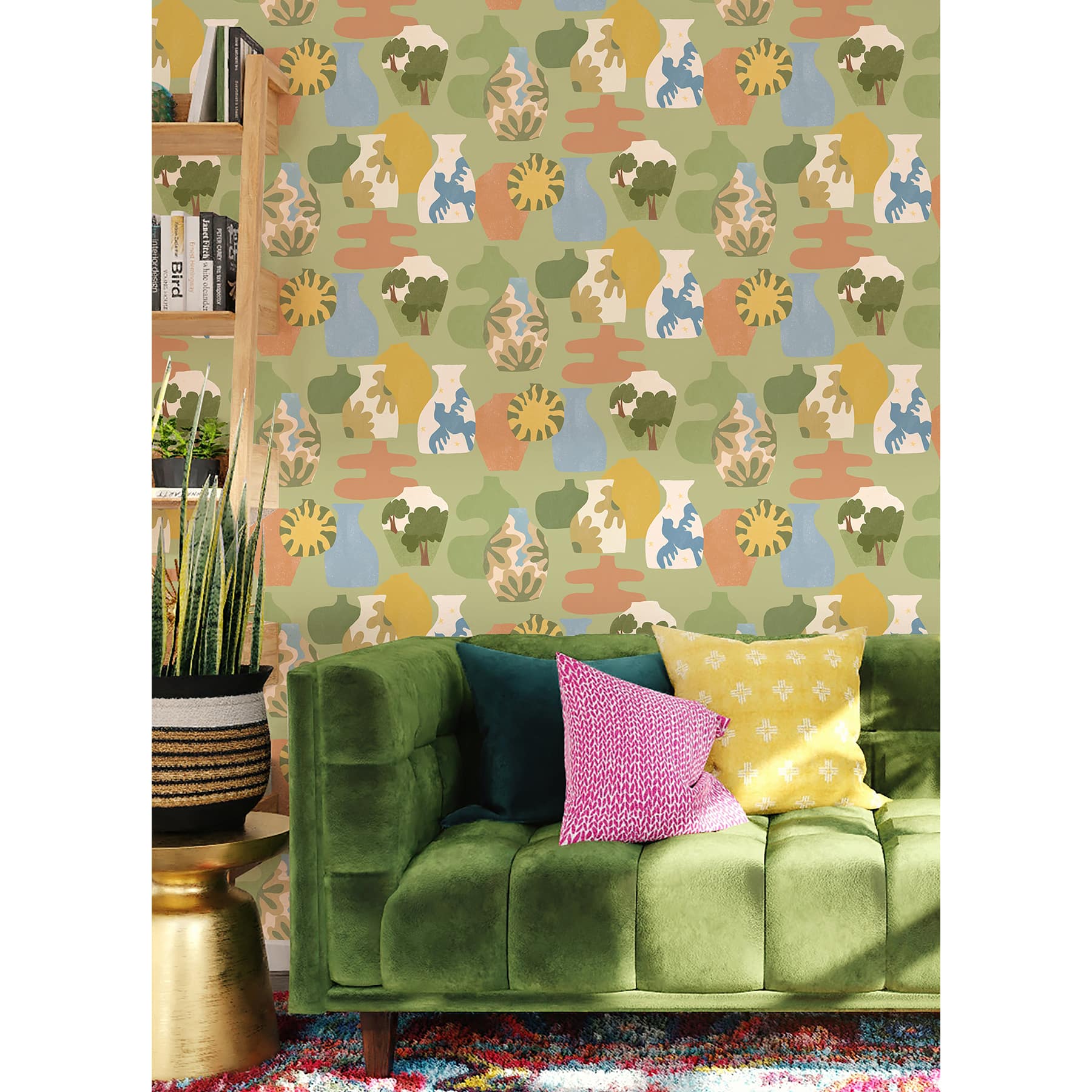 Alja Horvat Sage Miracle Vases Peel &#x26; Stick Wallpaper