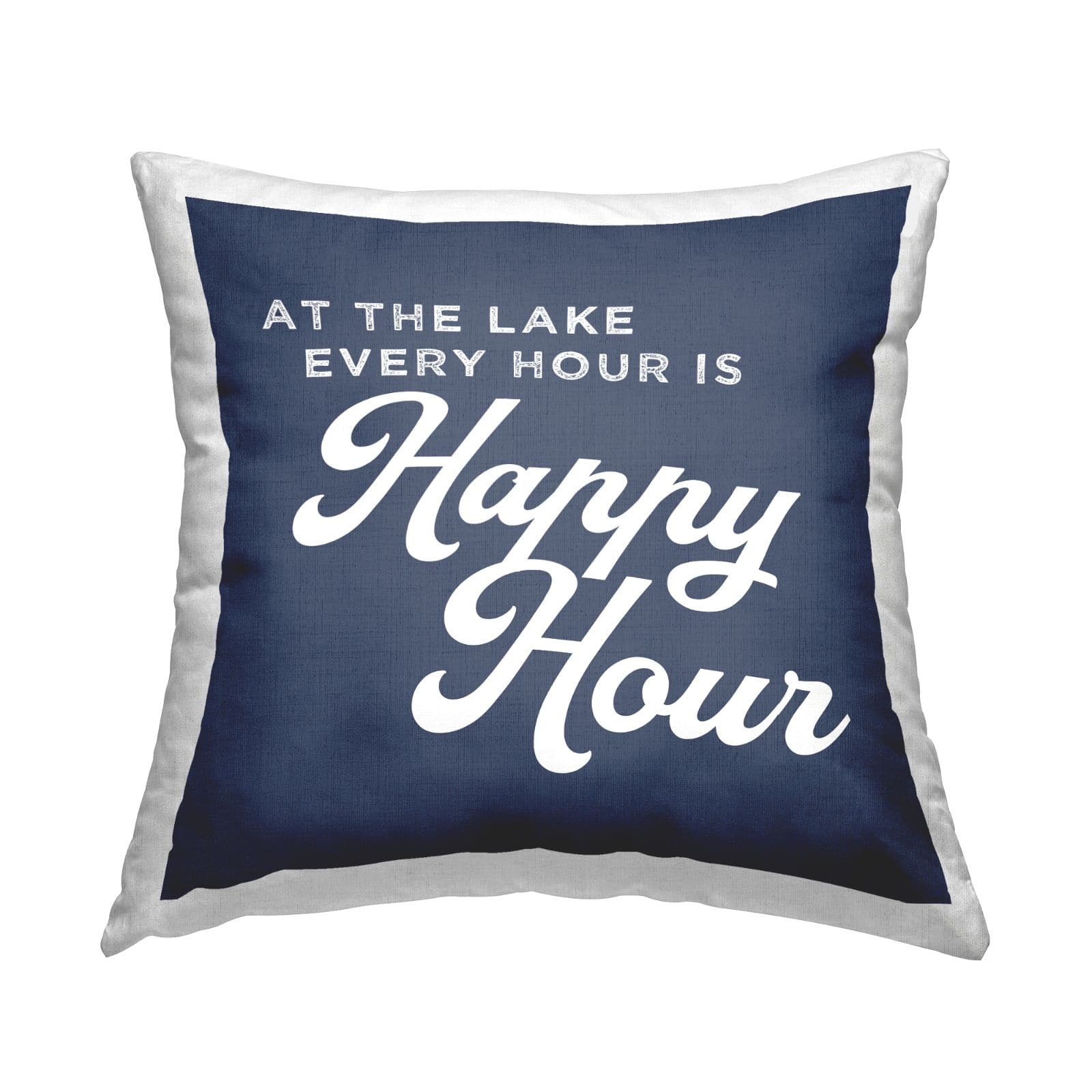 Stupell Industries Every Hour is Happy Hour Lake House Phrase Throw Pillow 18" x 18"