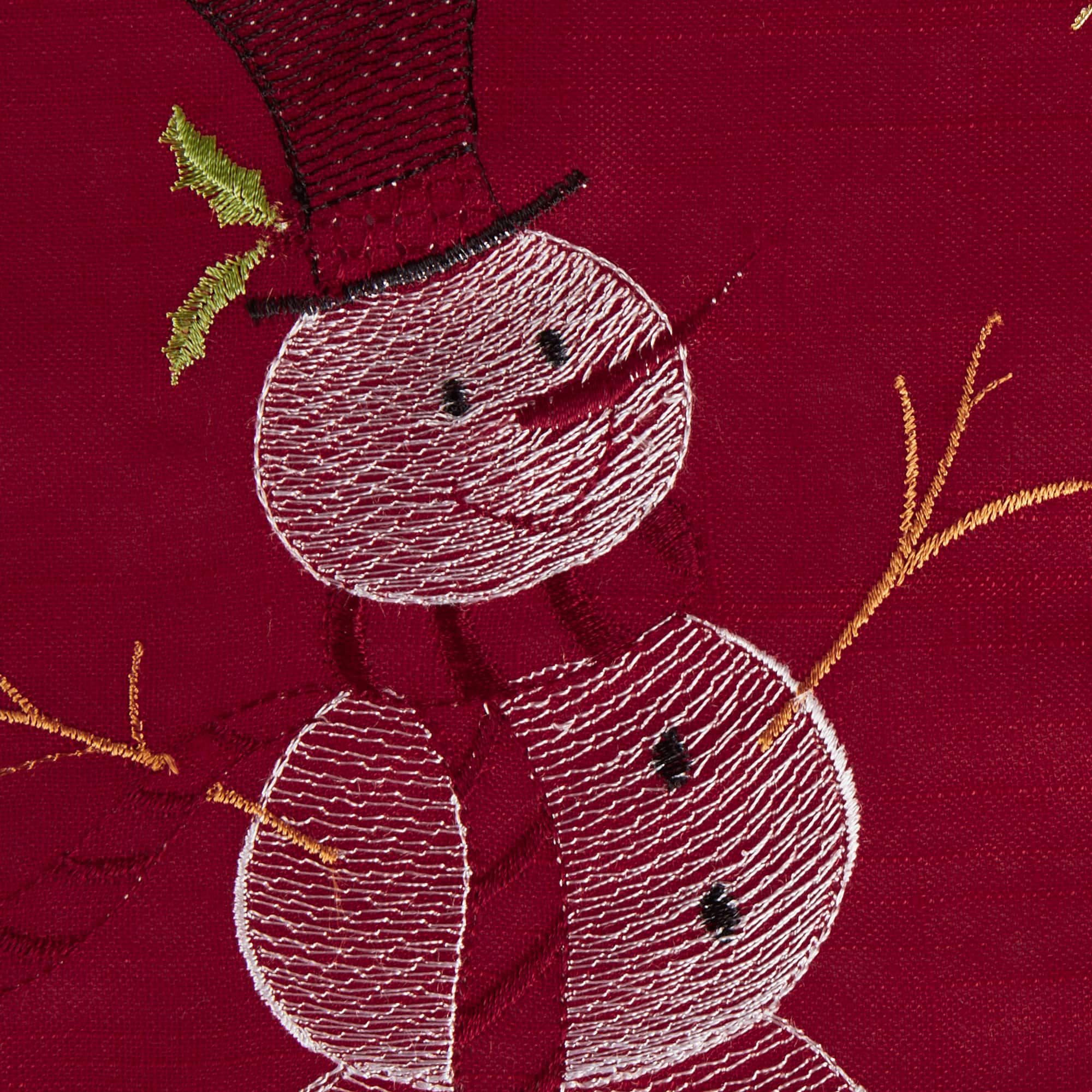 DII® 40" Embroidered Snowman Table Topper