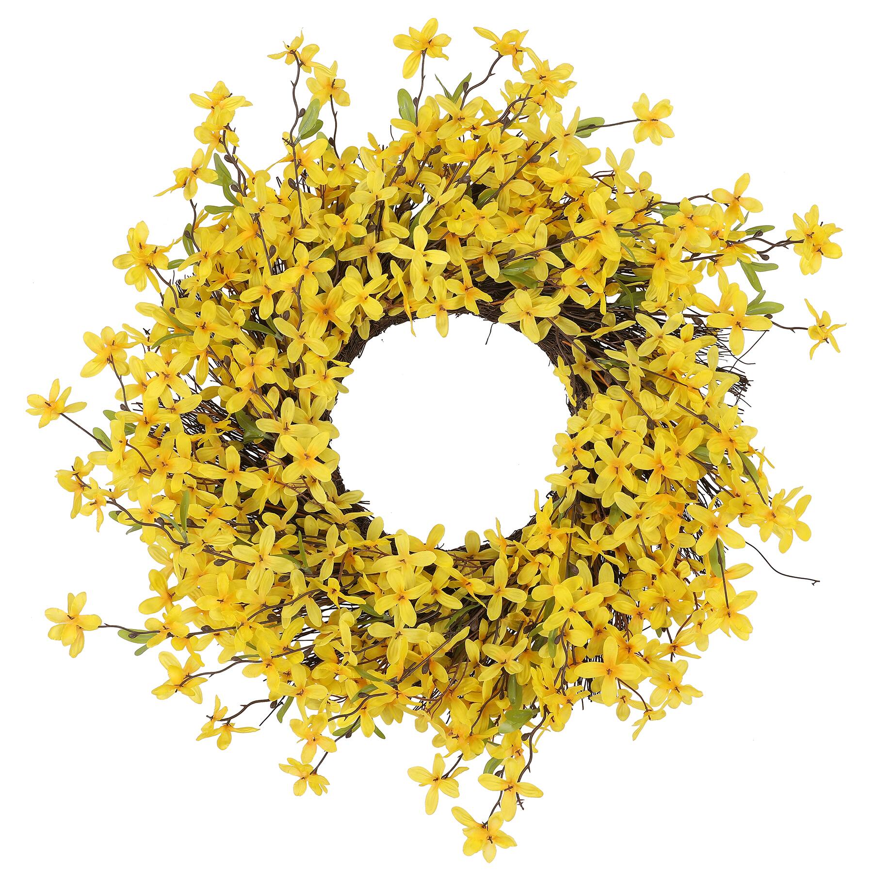 21.5" Yellow Forsythia Wreath by Ashland®