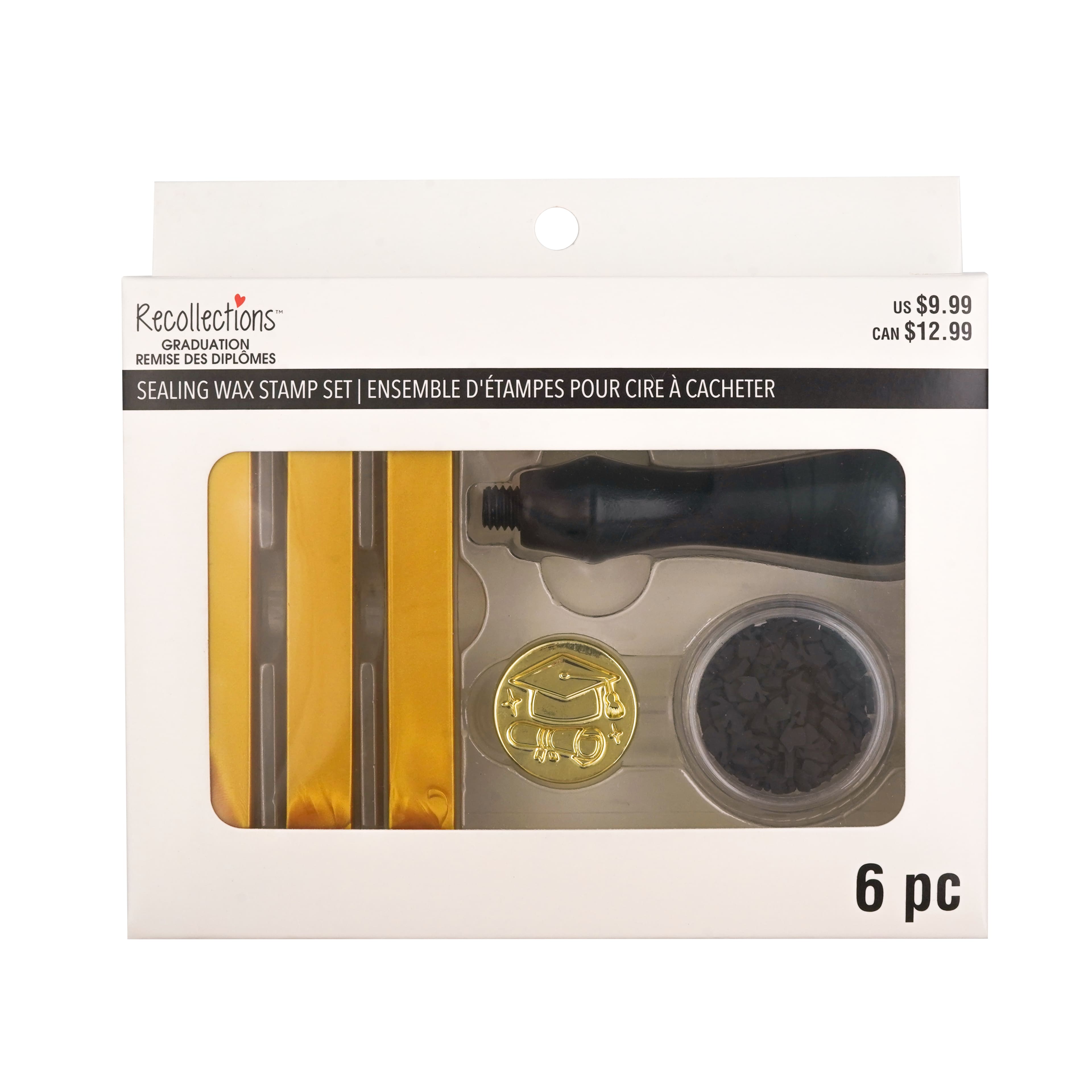 Gold Cap &#x26; Diploma Graduation Envelope Sealing Wax Stamp Kit by Recollections&#x2122;