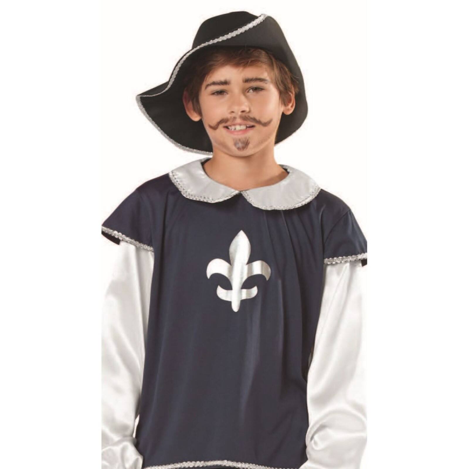 Large Blue &#x26; White Musketeer Boy&#x27;s Costume
