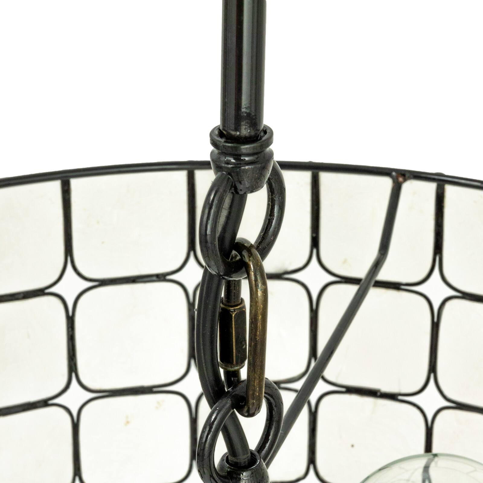 Hello Honey® Emma Capiz Black Finish Pendant Lamp