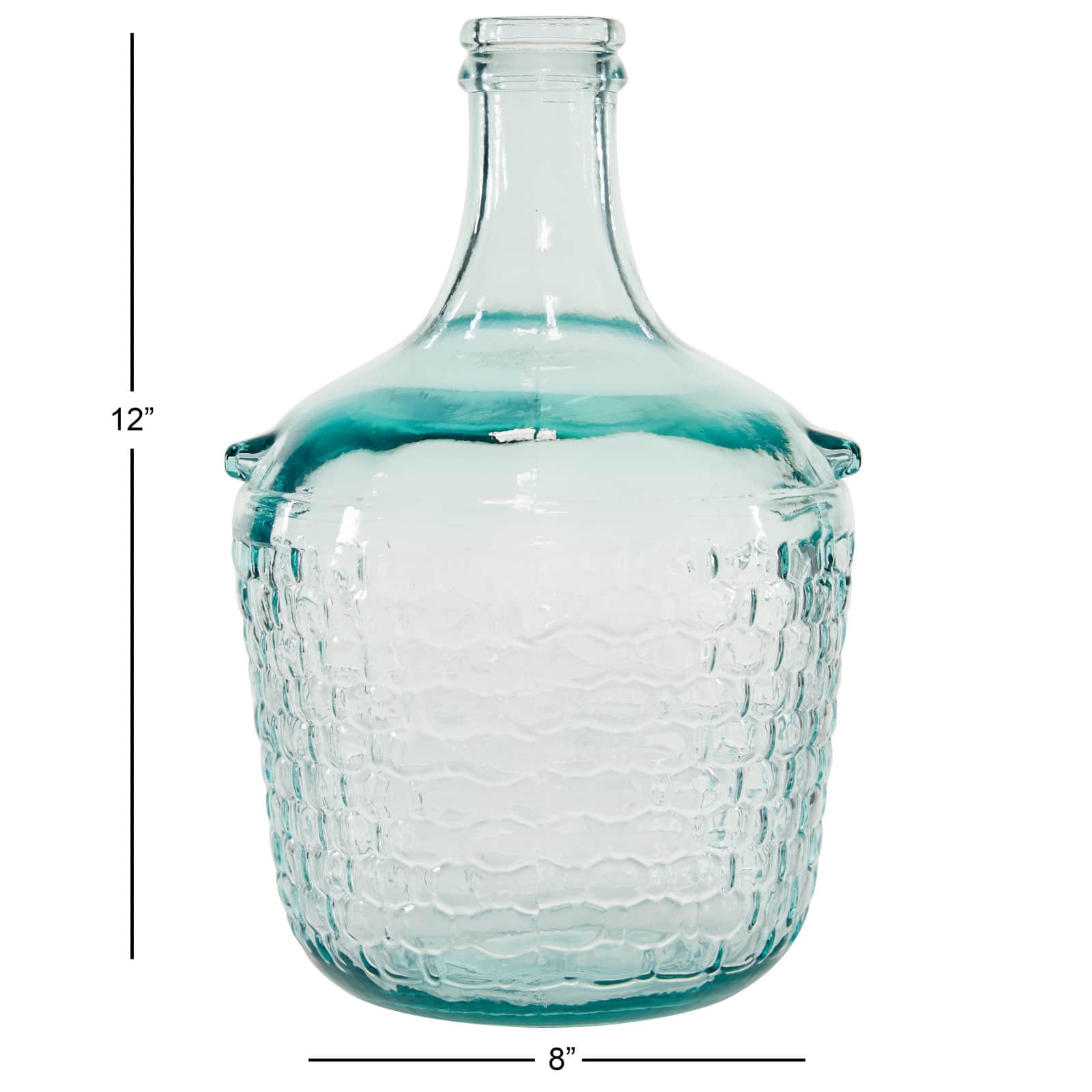 12&#x22; Clear Glass Farmhouse Vase