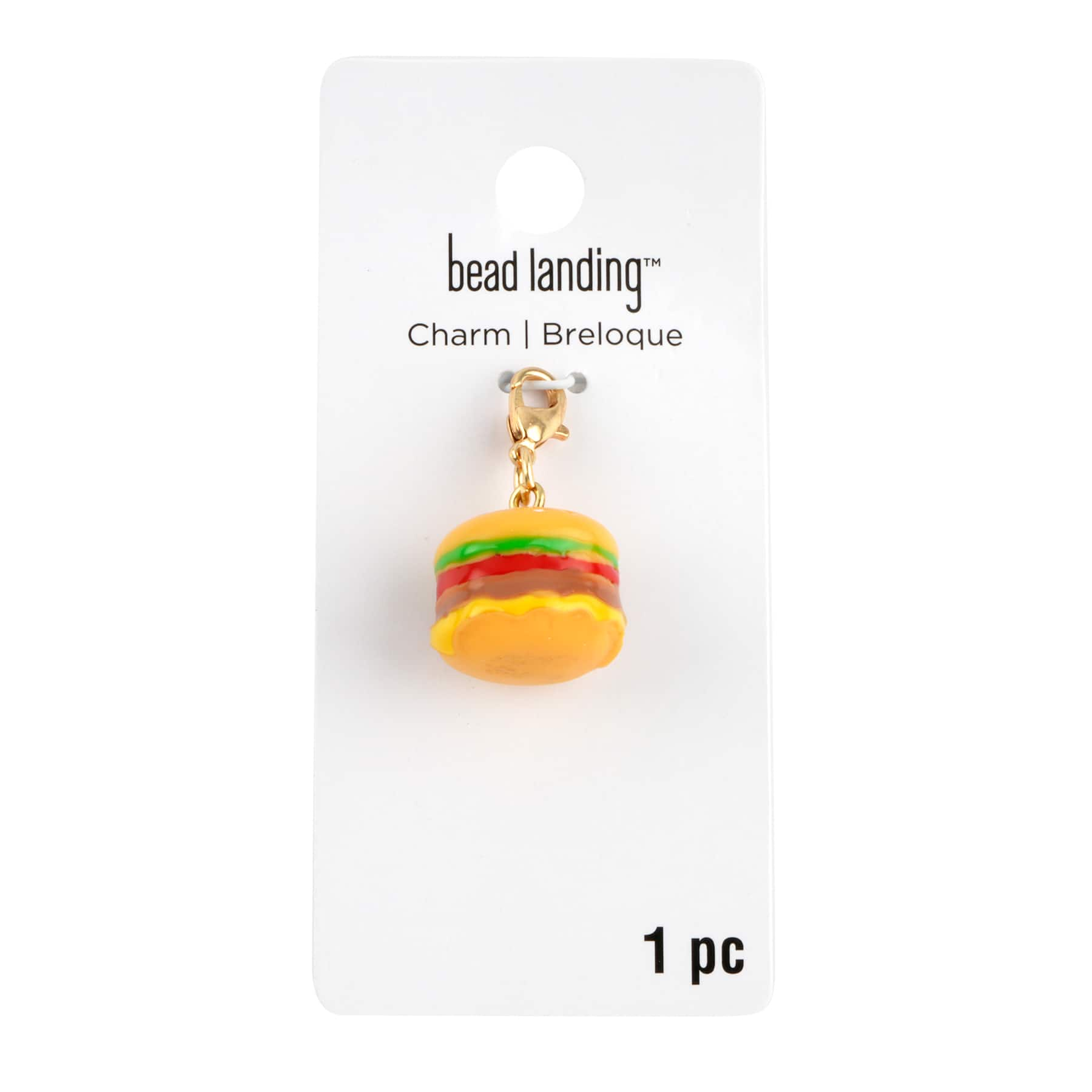 12 Pack: Burger Charm by Bead Landing&#x2122;