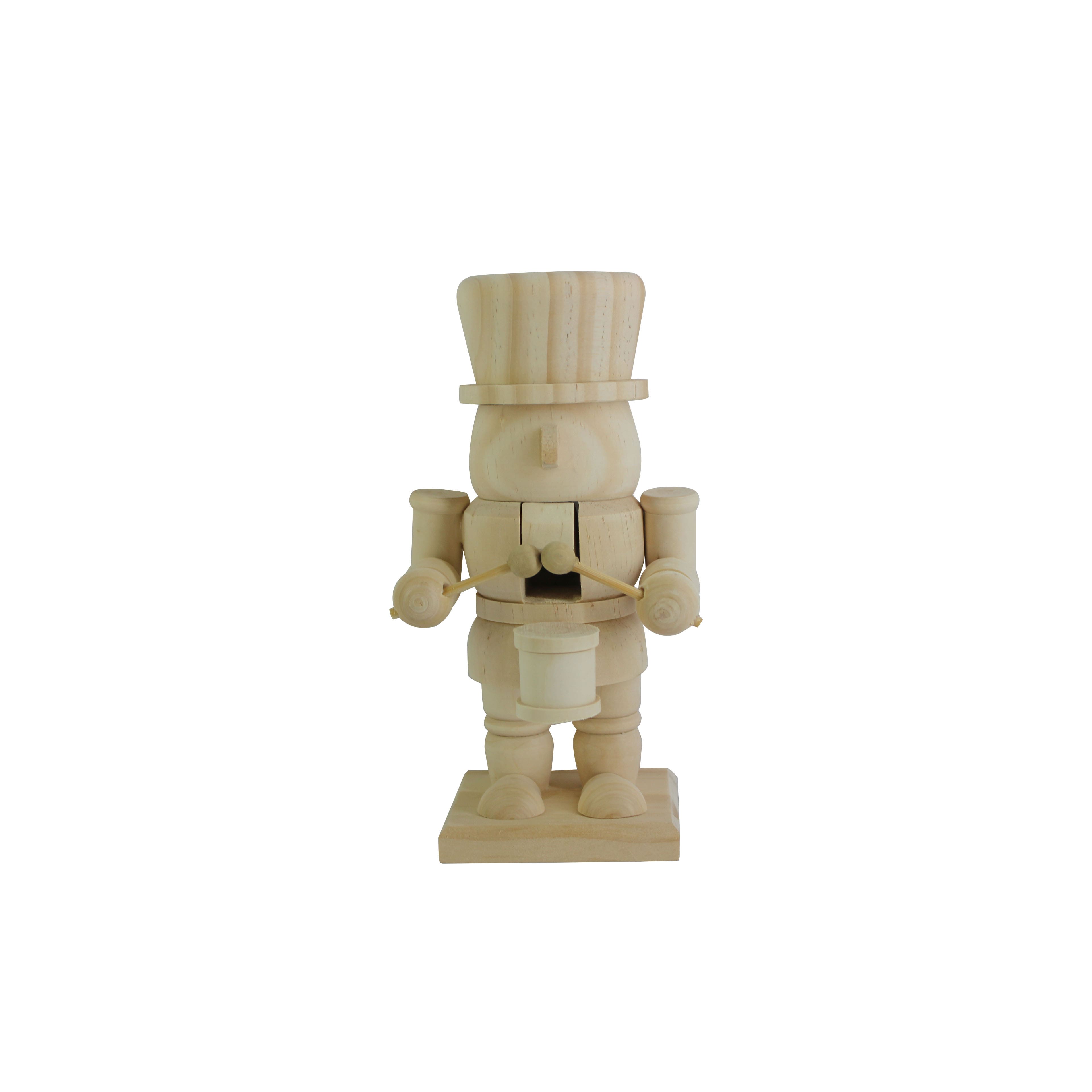 7&#x22; Soldier Drummer DIY Pinewood Nutcracker by Make Market&#xAE;