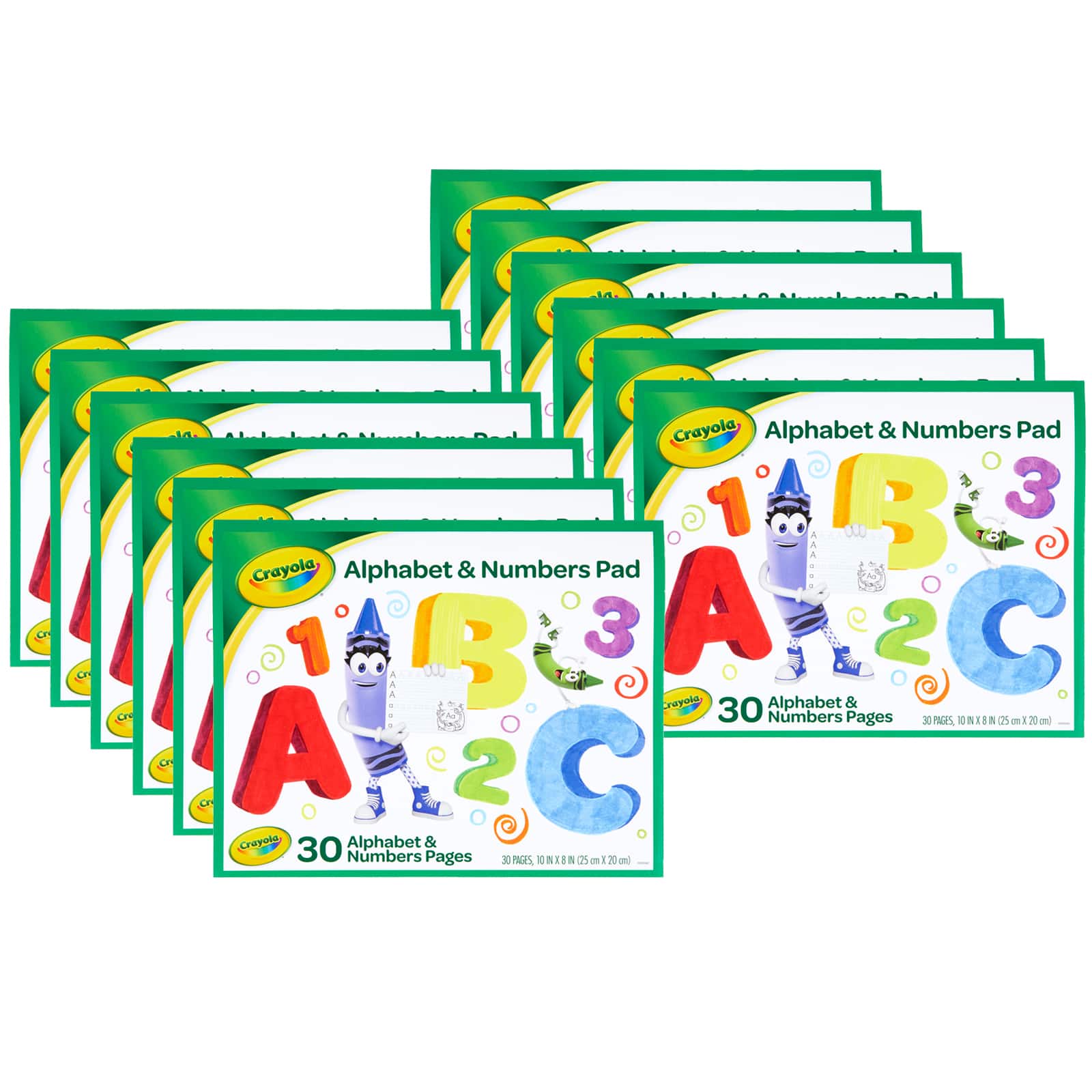 Crayola® Alphabet & Numbers Pads, 12ct.