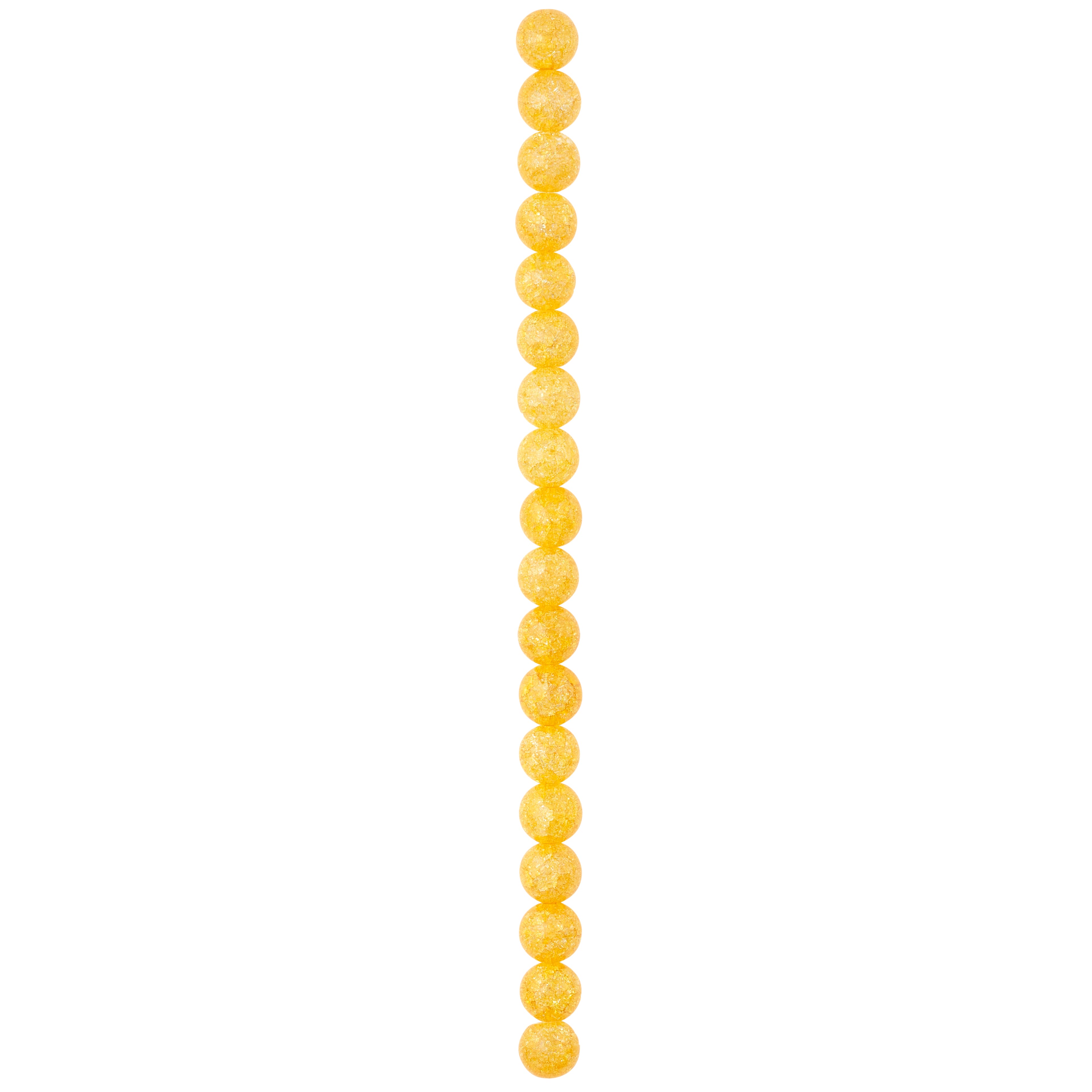 Perles rondes en quartzite jaune craquelé de Bead Landing, 10 mm