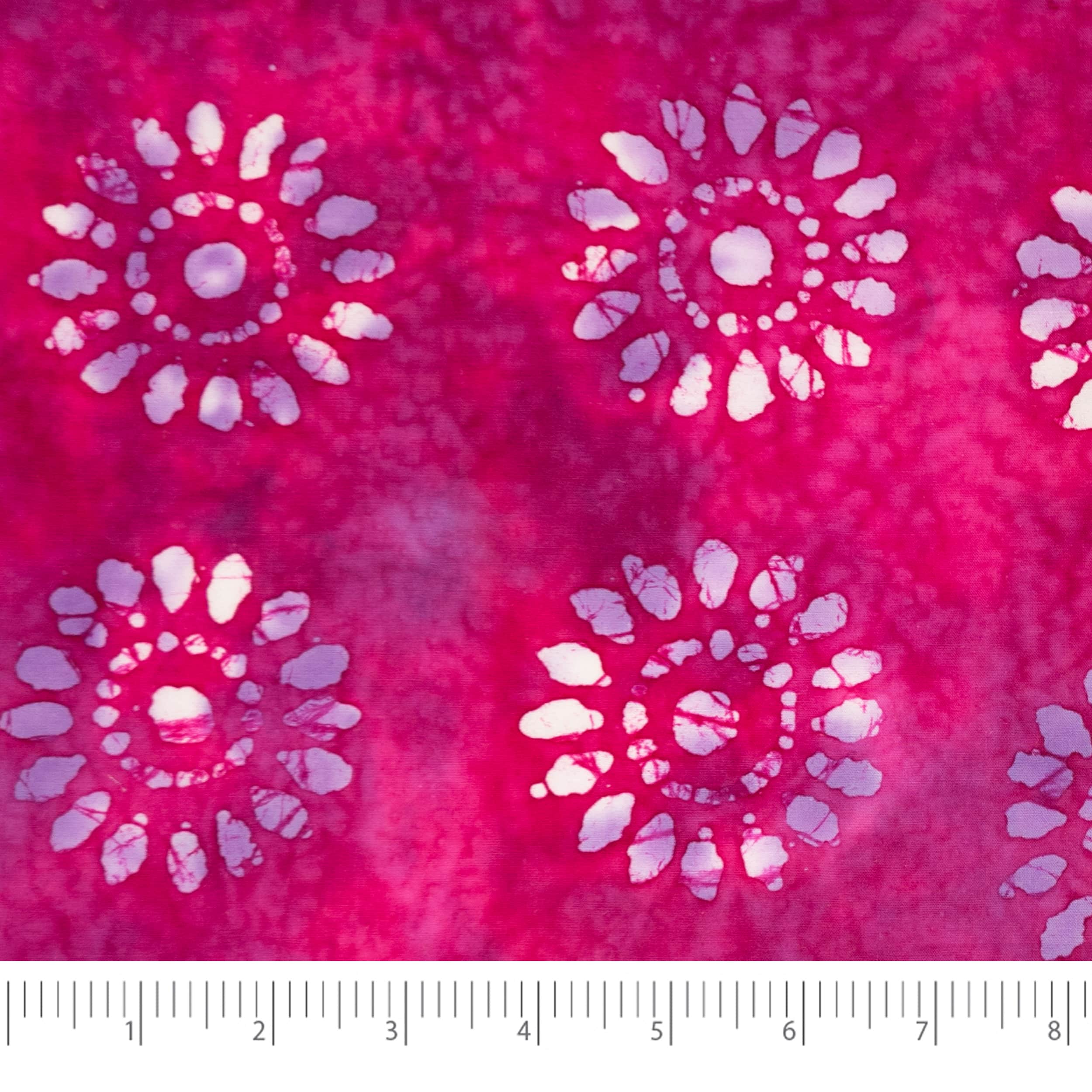 SINGER Batik Medium Violet Red Sunflower Cotton Fabric