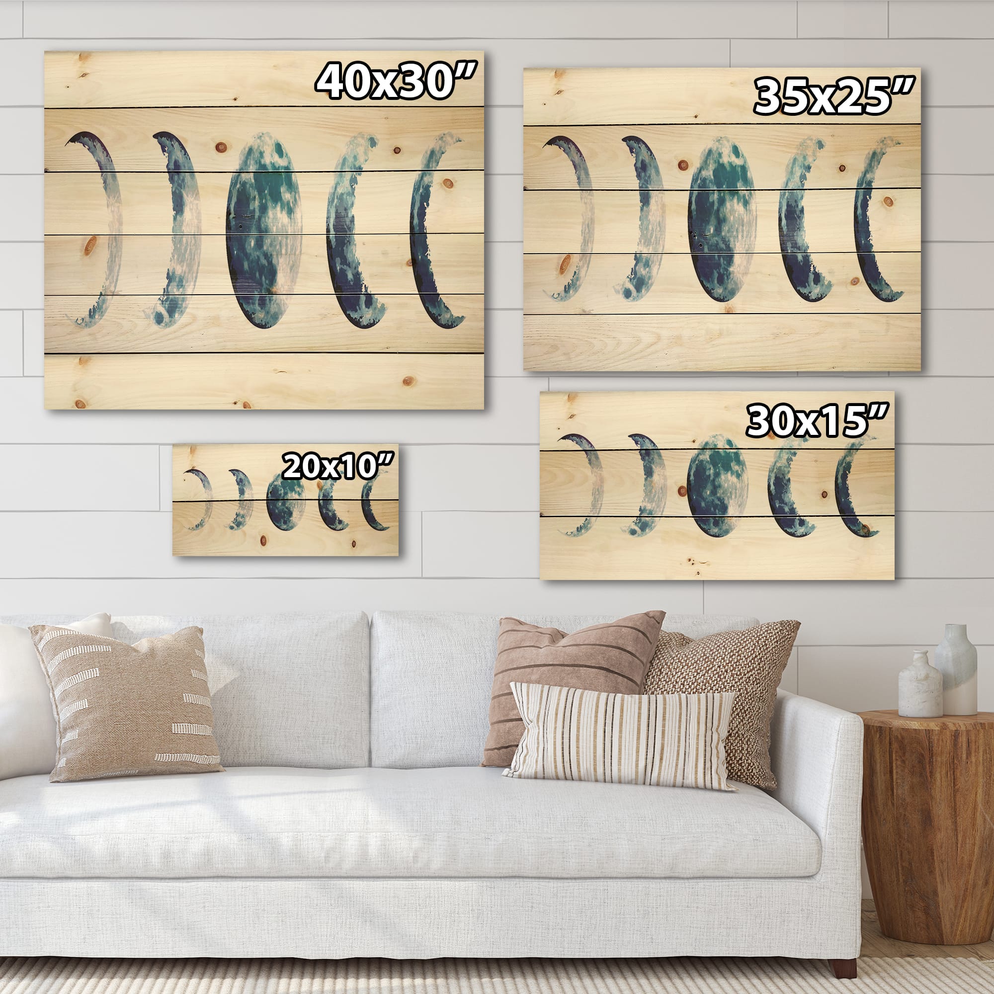 Designart - Magic Blue Moon Phases