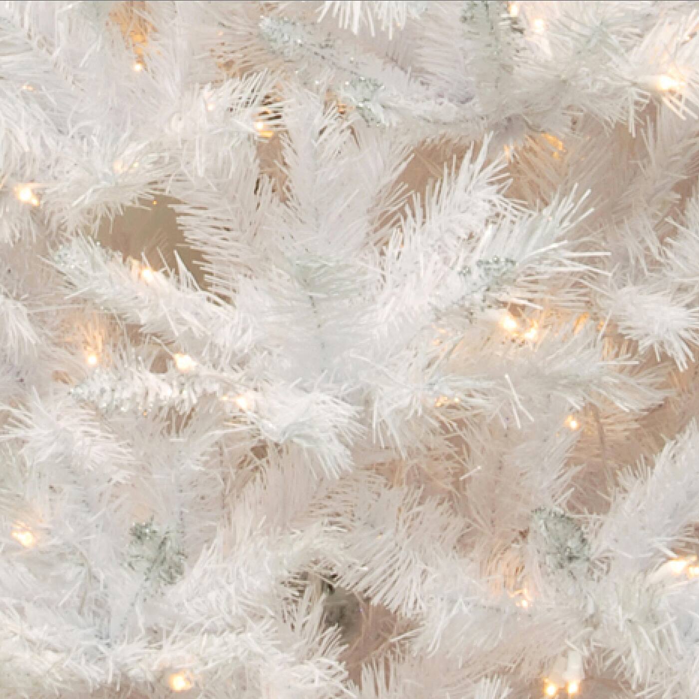 7ft. Pre-Lit Winchester White Pine Artificial Christmas Tree, Clear Lights
