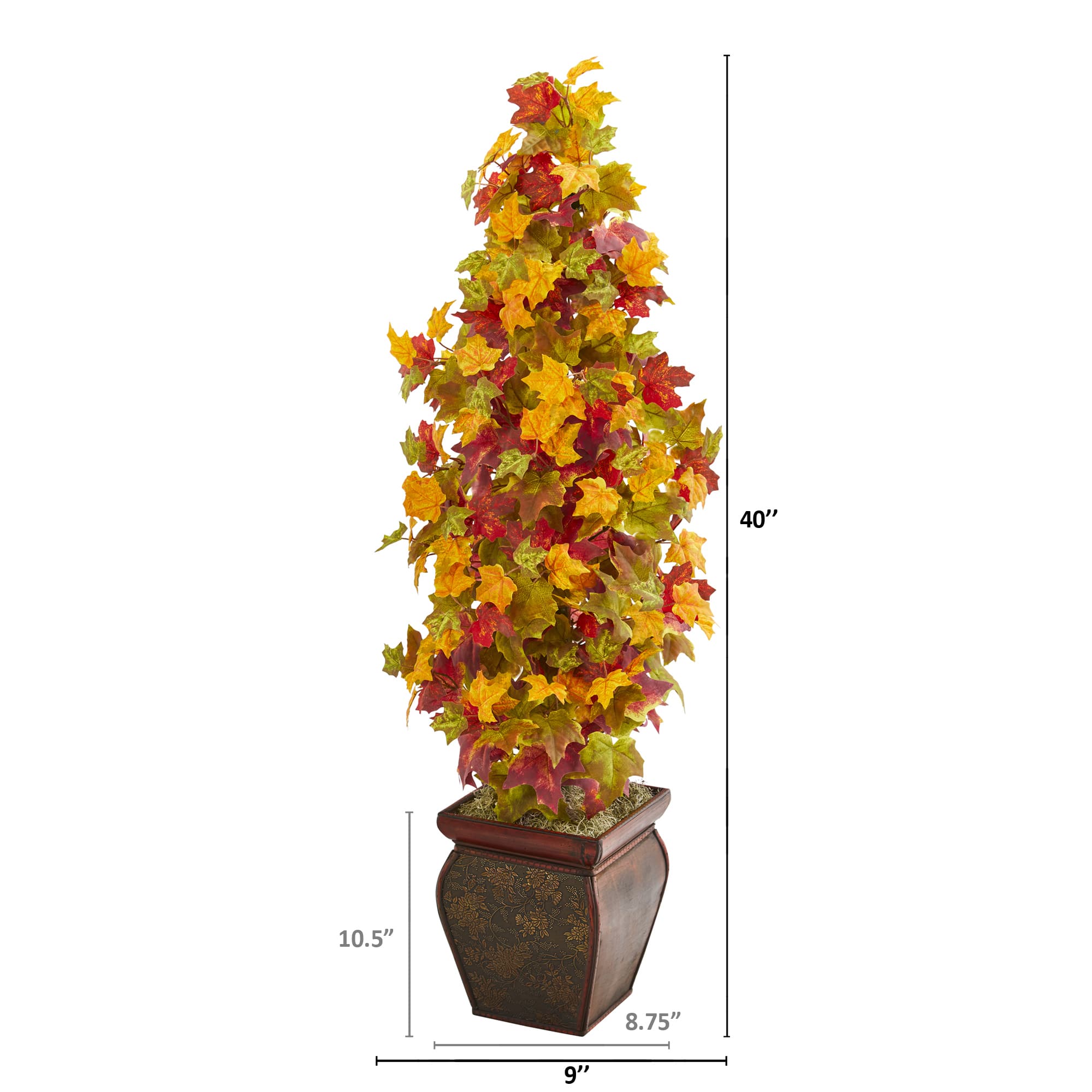 3ft. Autumn Maple Tree in Brown Decorative Planter