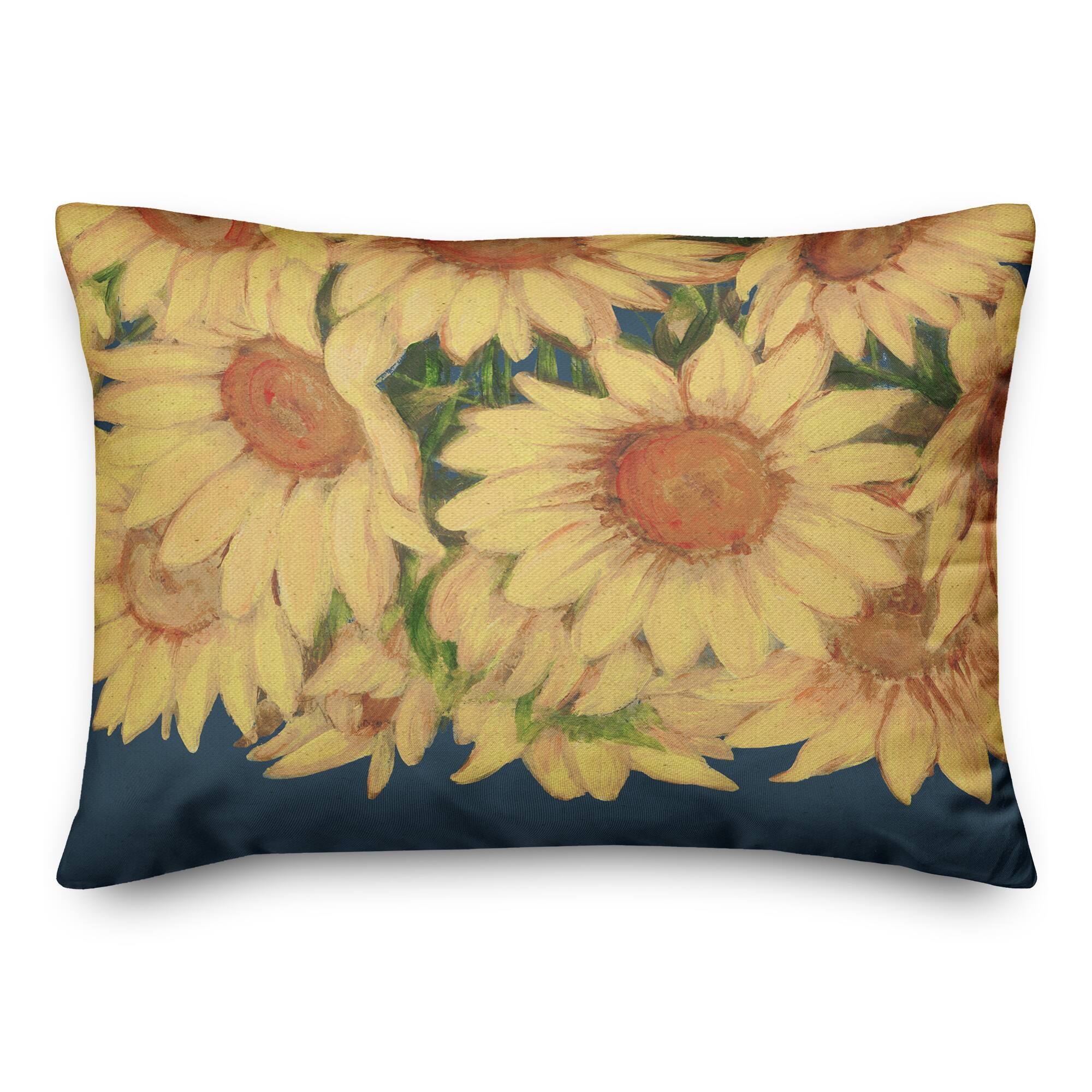 Sunflower Bunch Throw Pillow