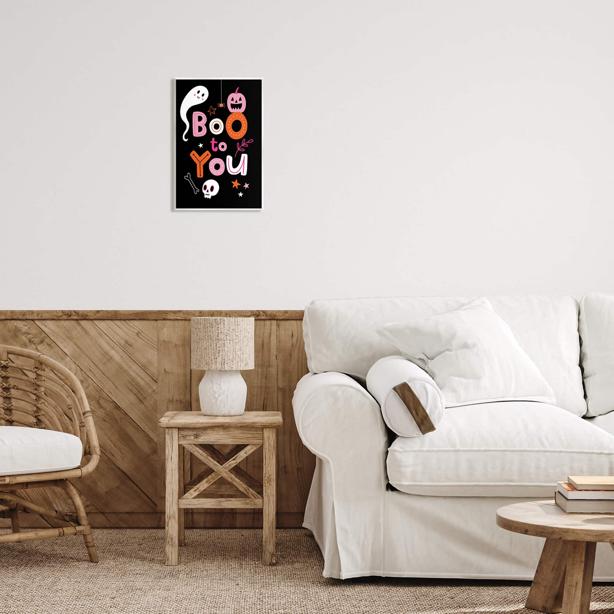 Stupell Industries Boo To You Smiling Halloween Elements Wall Plaque Art