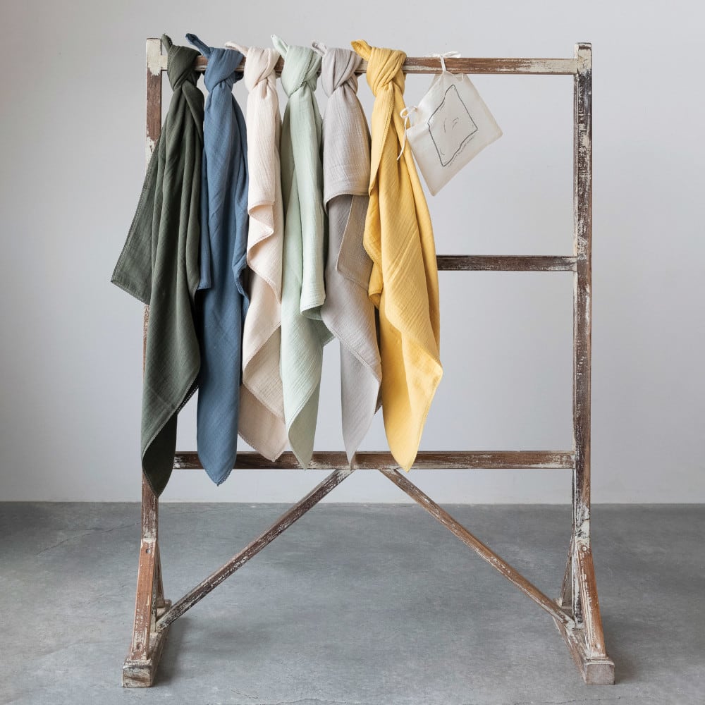 Hello Honey&#xAE; Double Cloth Cotton Baby Blanket with Trim