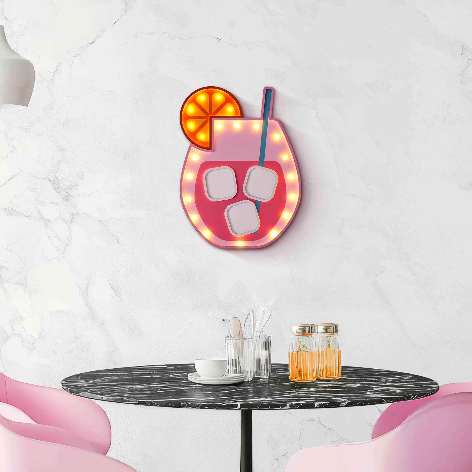 American Art Decor Tipsy LED Cocktail Plaque Wall Sign - 12&#x22; x 16&#x22; x 1&#x22;