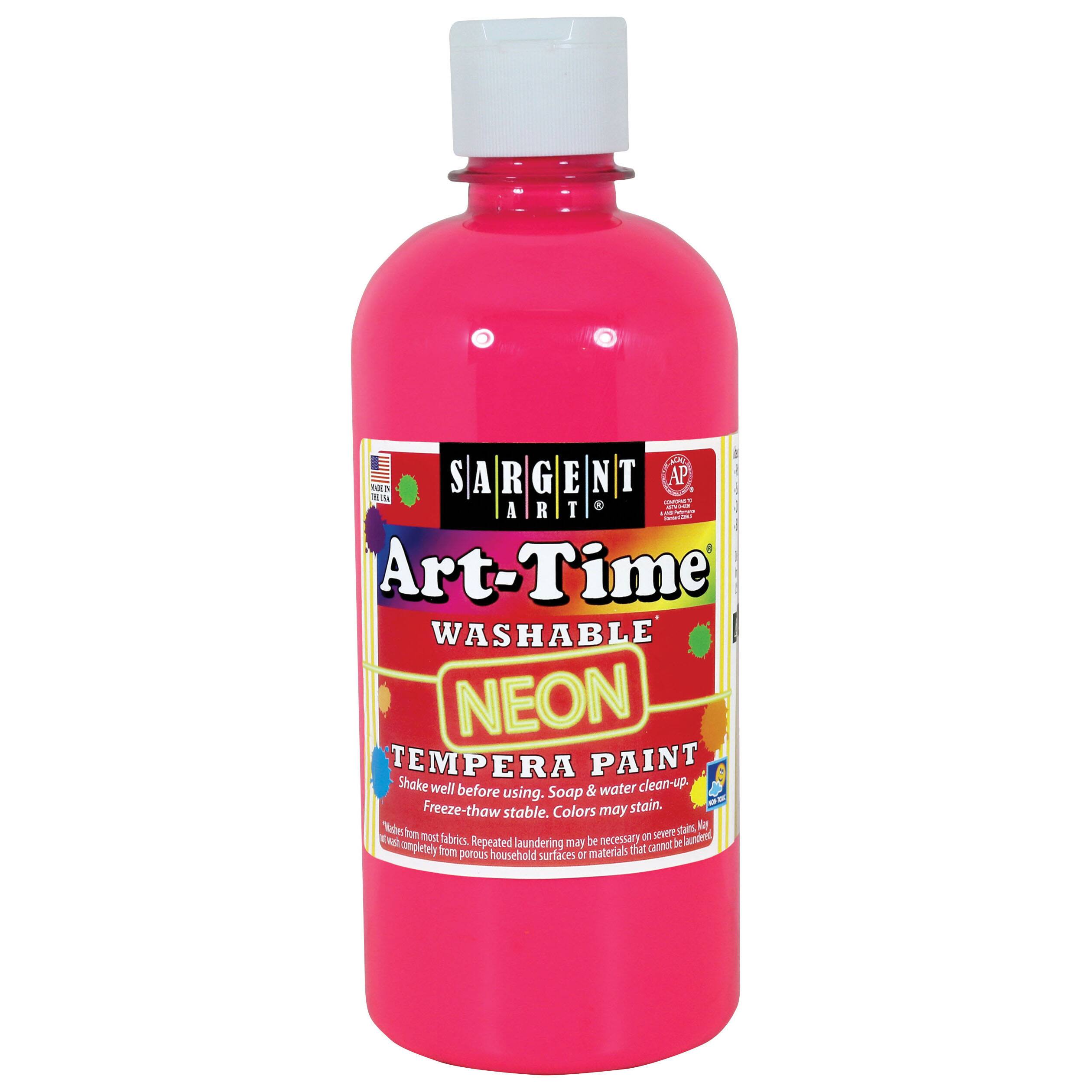 12 Pack Sargent Art® Art Time® Washable® Neon Tempera Paint Paint