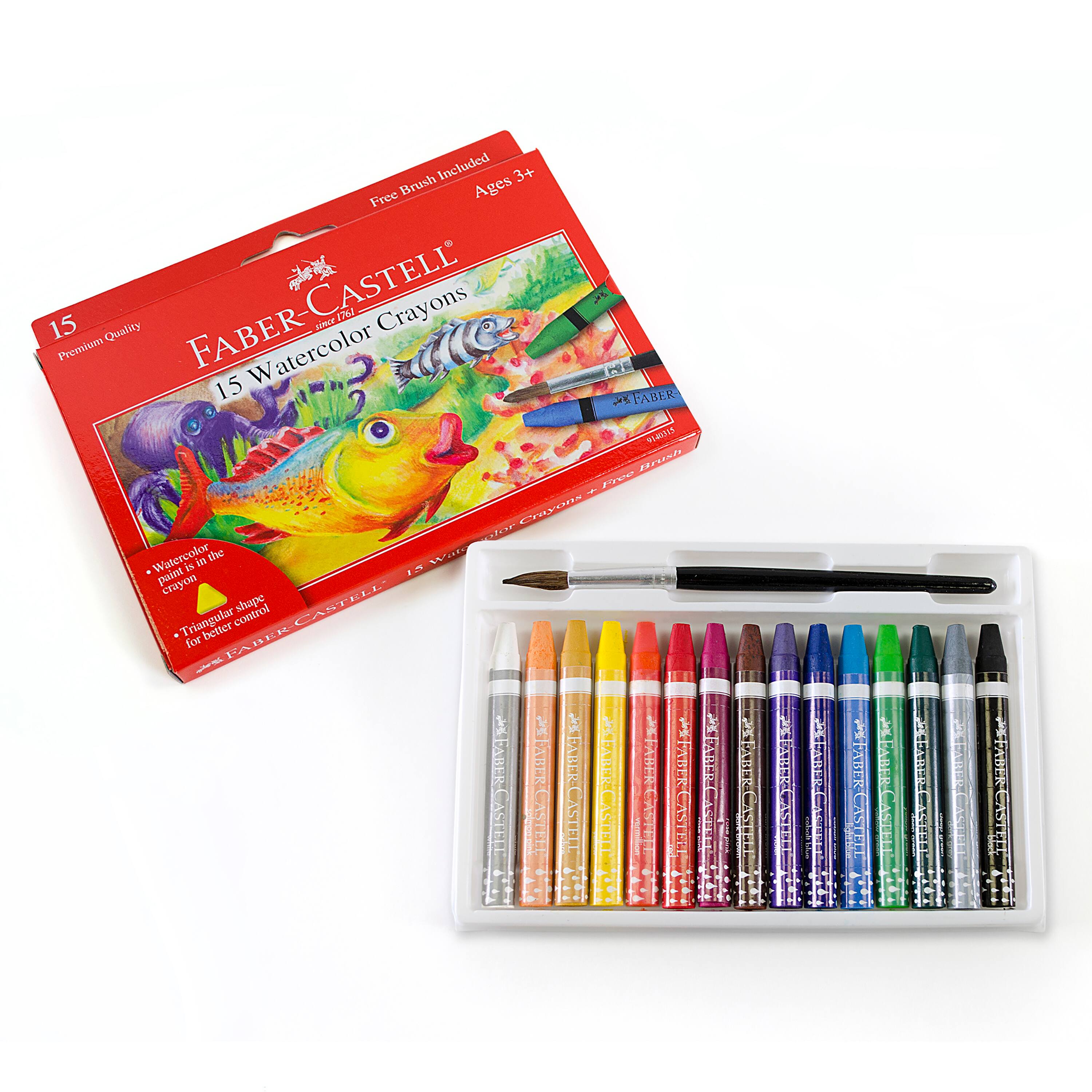 Faber-Castell&#xAE; 15 Color Watercolor Crayons