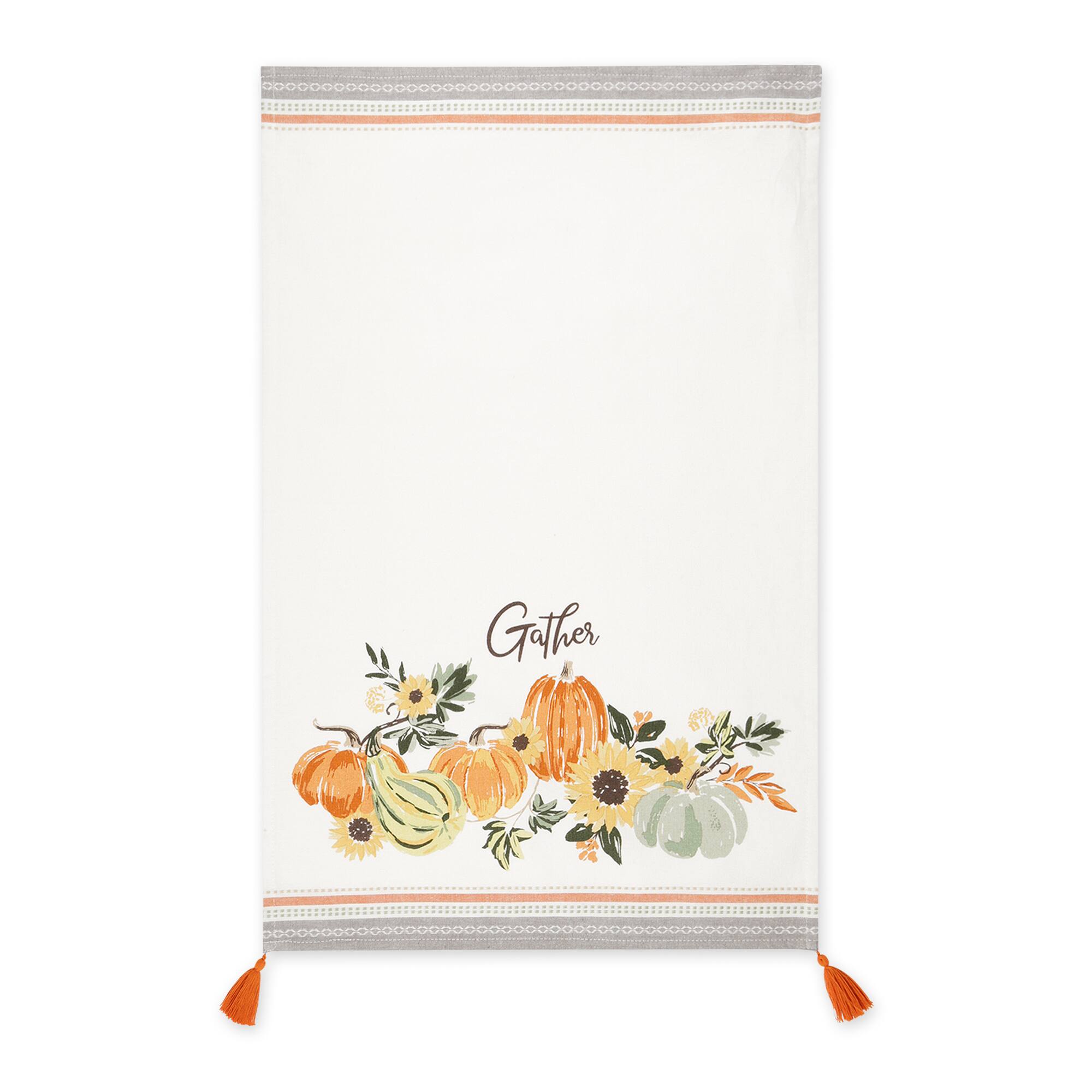 DII® Gather Fall Squash Printed Dishtowel Set