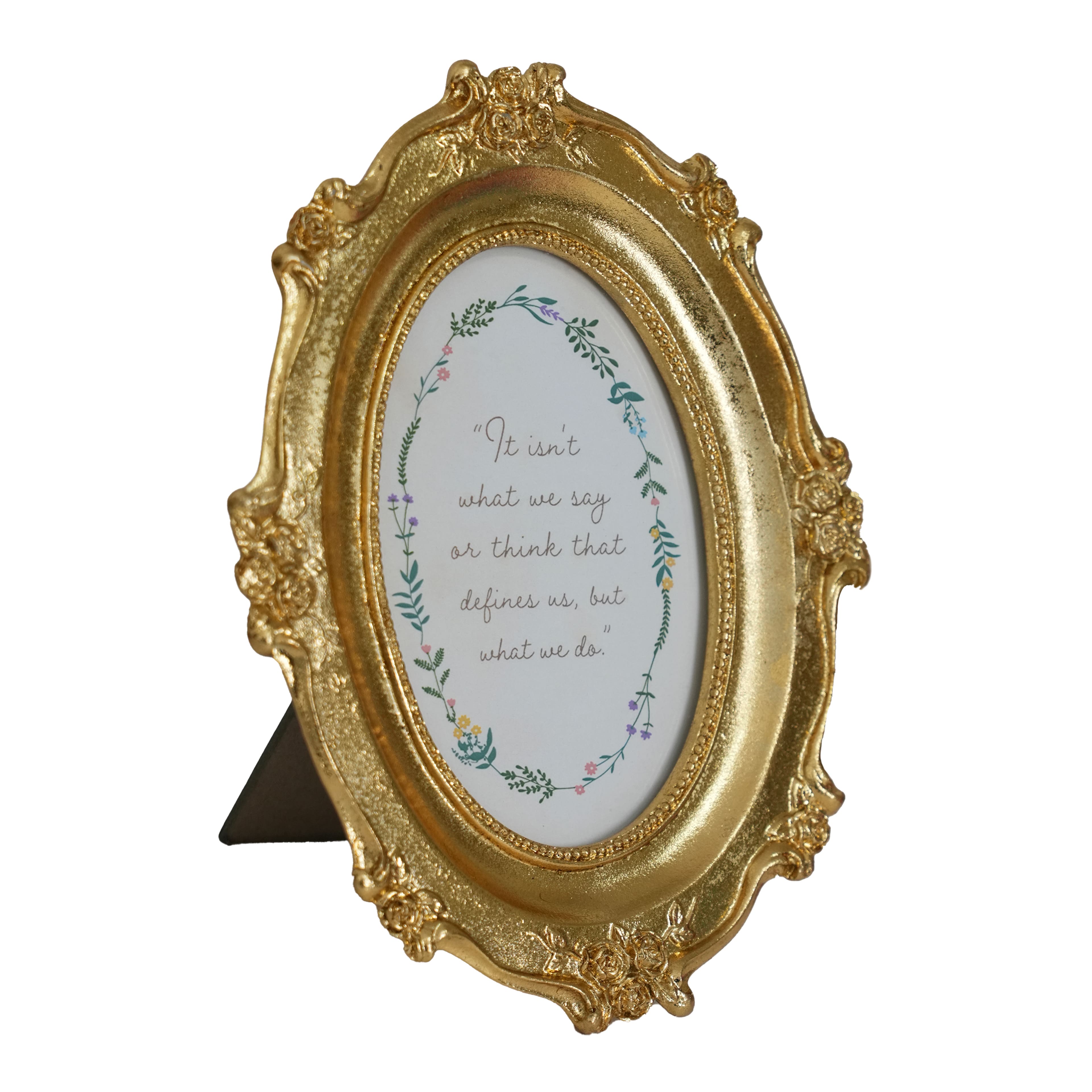Just Jane 4&#x22; x 6&#x22; Ornate Gold Oval Frame by Studio D&#xE9;cor&#xAE;