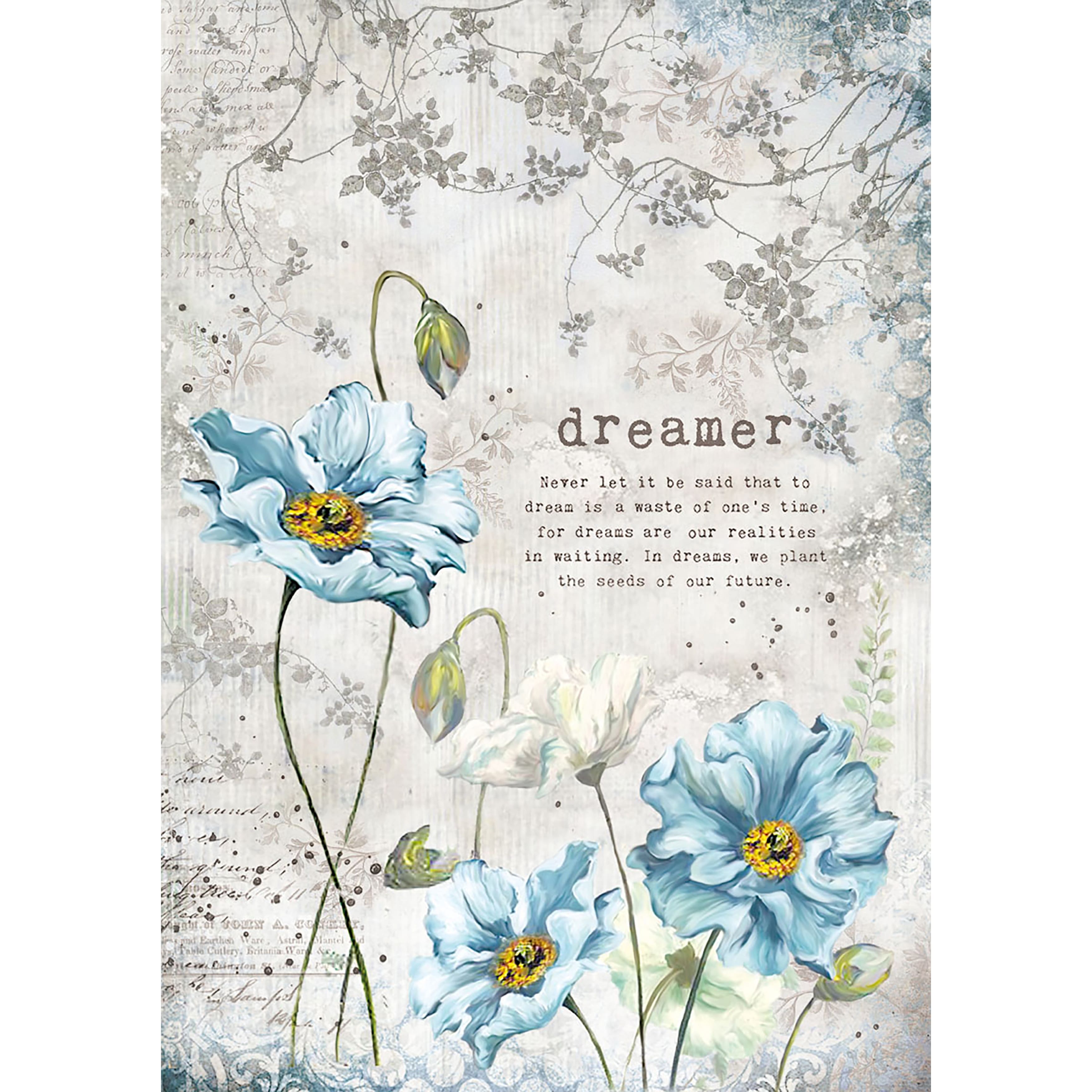 Stamperia Dreamer 8.25&#x22; x 11.75&#x22; Rice Paper, 6 Sheets