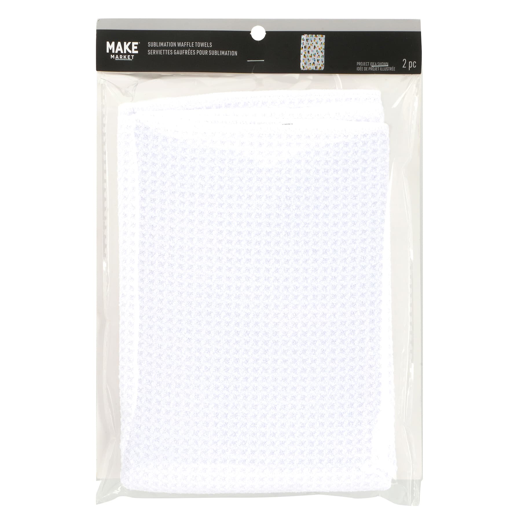 16&#x22; x 24&#x22; Sublimation Waffle Towels, 2ct. by Make Market&#xAE;