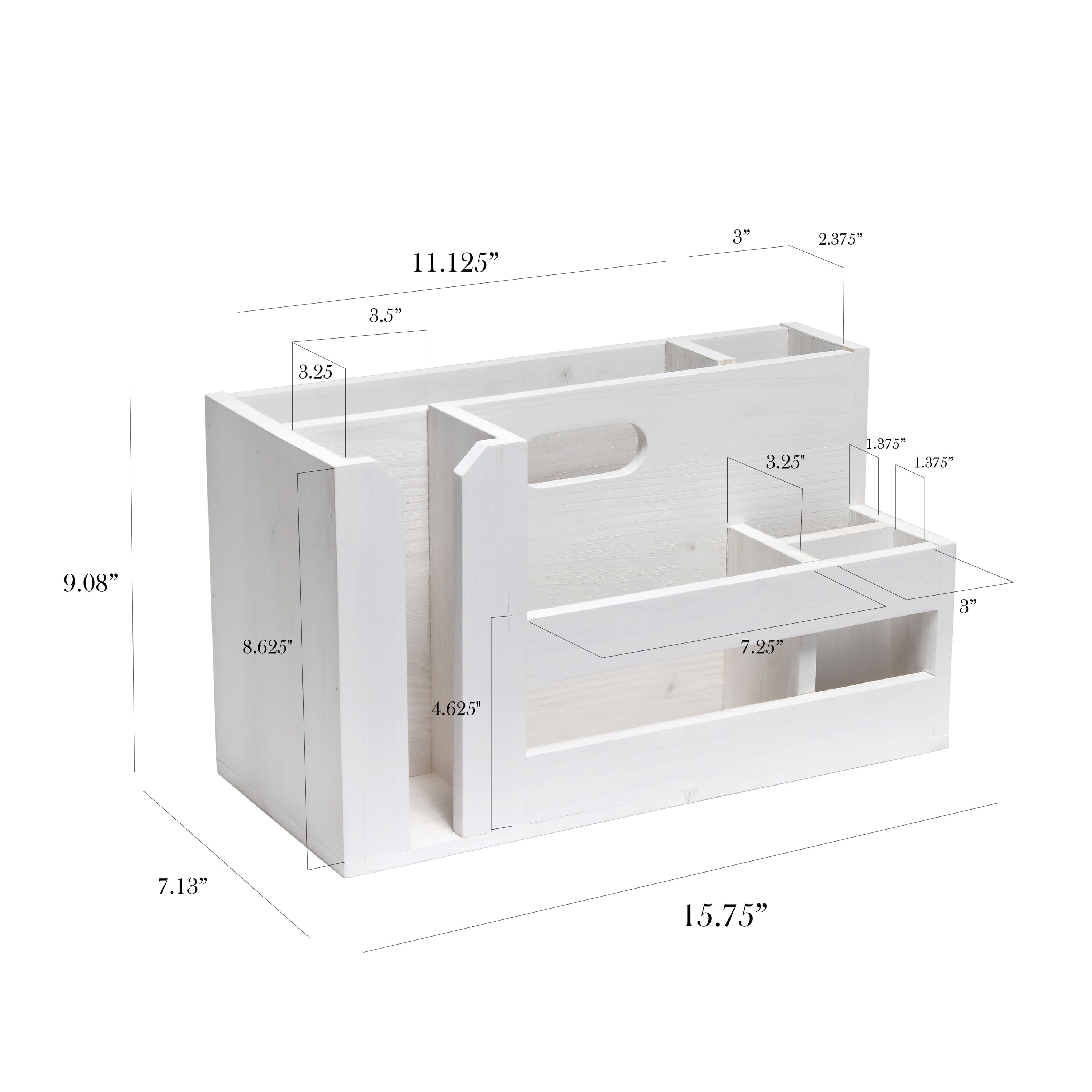 Elegant Designs Wood Caddy Organizer