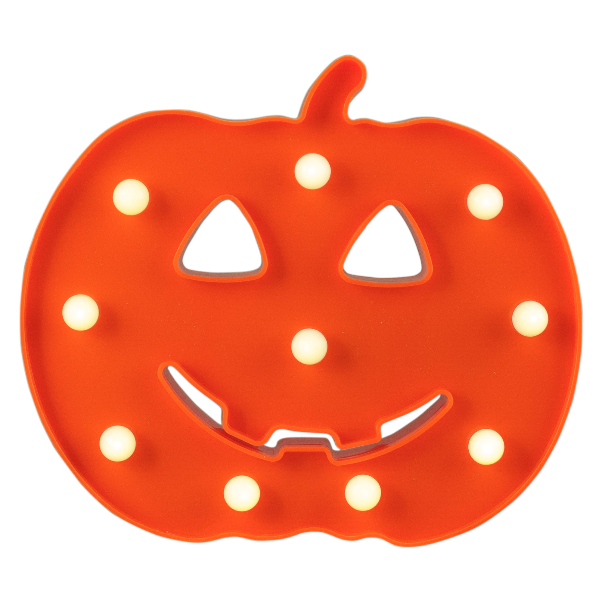 8.5" Orange Lighted Halloween Jack-o-Lantern Marquee Decoration