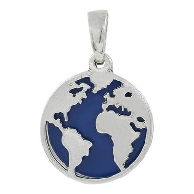 Silver & Blue Round Earth Pendant by Bead Landing™ | Michaels