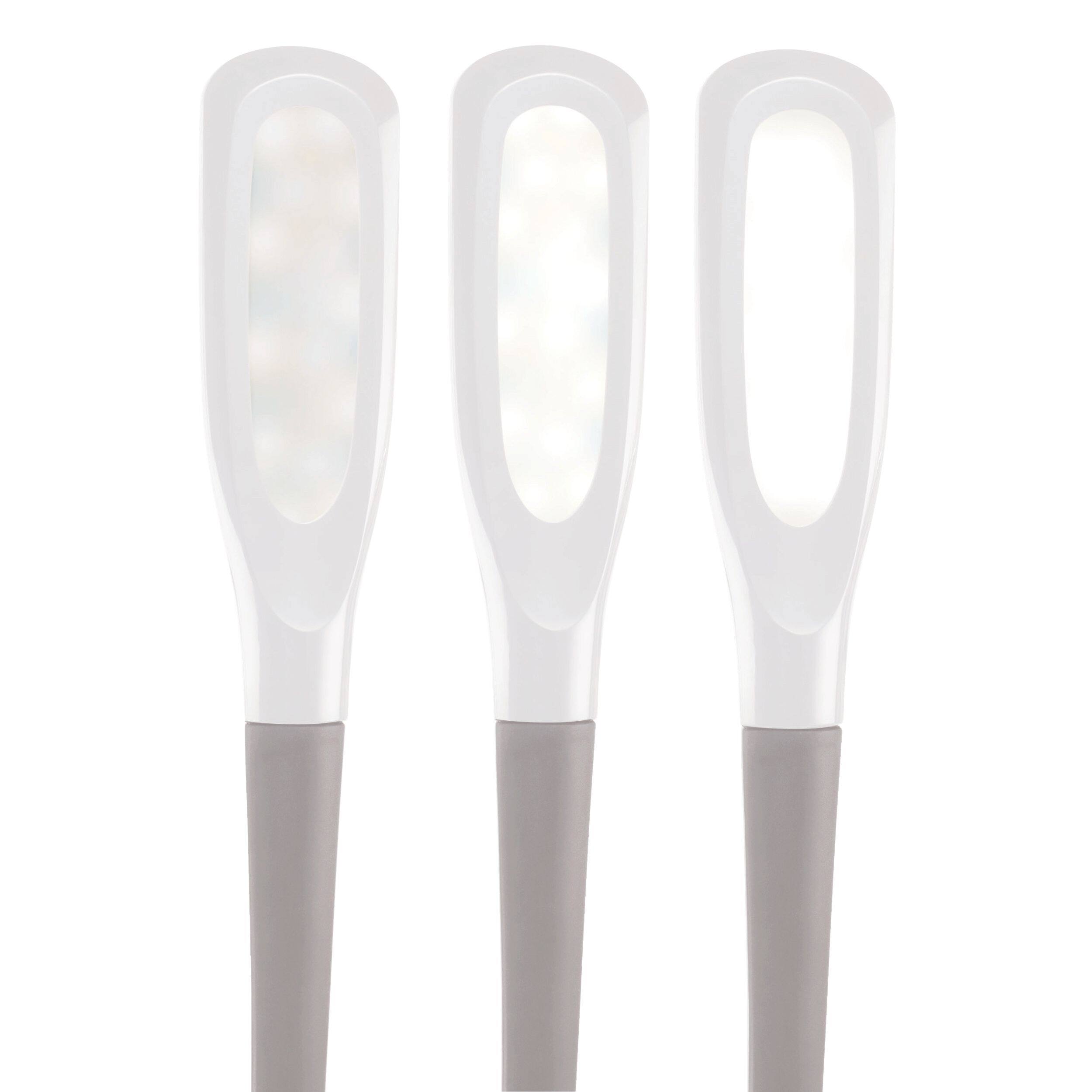 OttLite 11" White Creative Curves LED Desk Lamp with USB Port