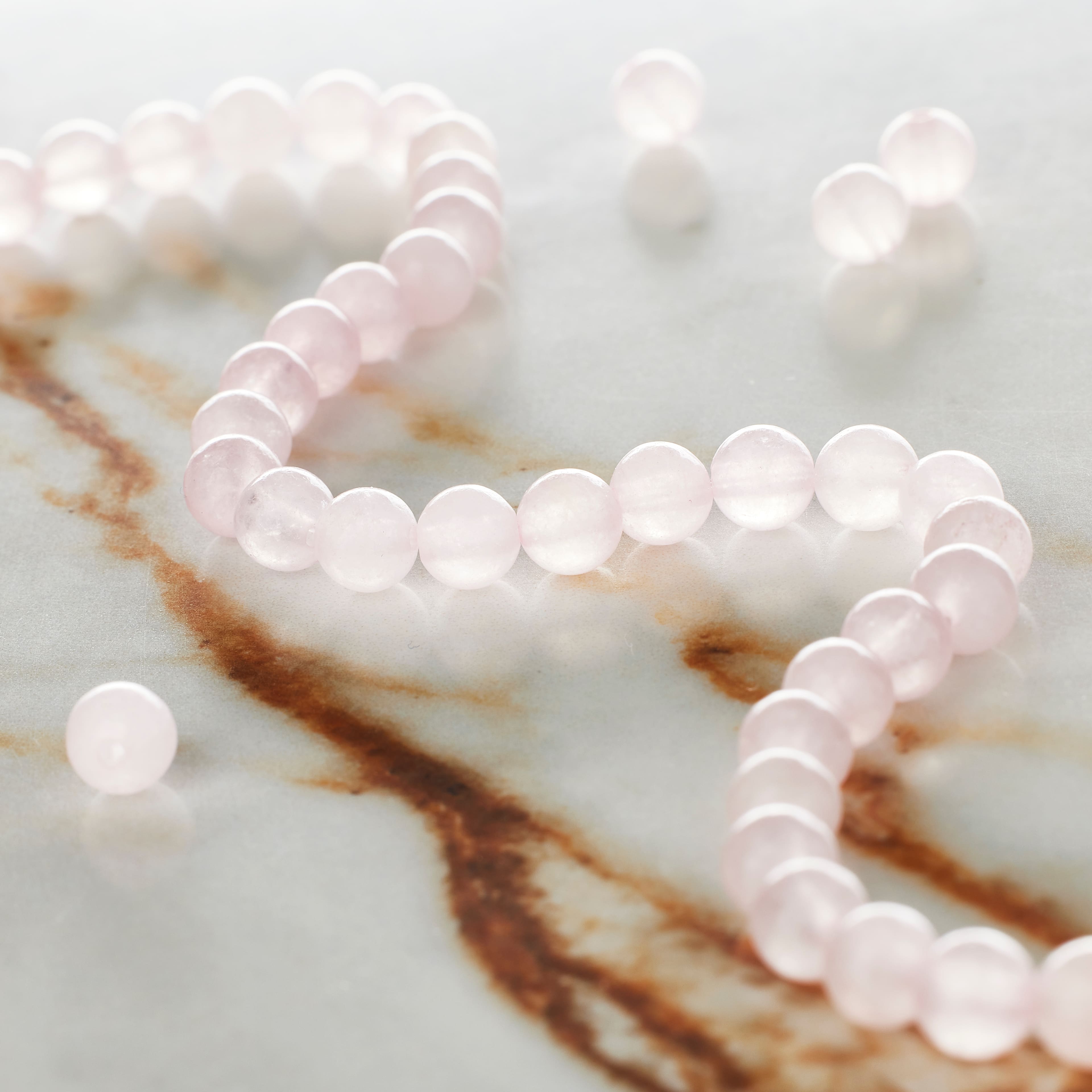 Rose Quartz Round Beads, 6mm by Bead Landing™