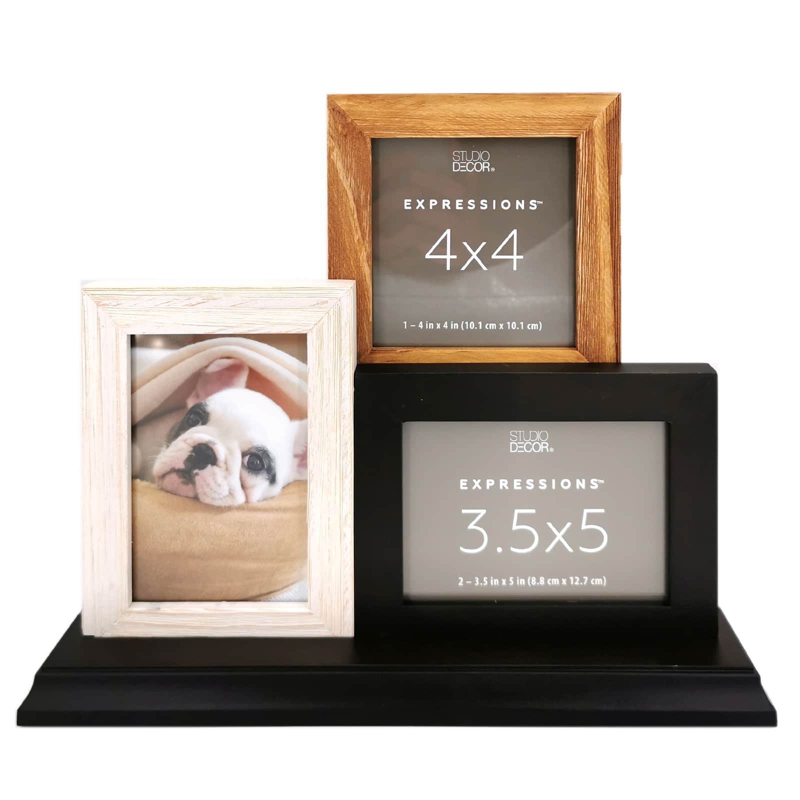 12 Pack: 3 Opening Multicolor Wood Tabletop Collage Frame, Expressions™ by Studio Décor®