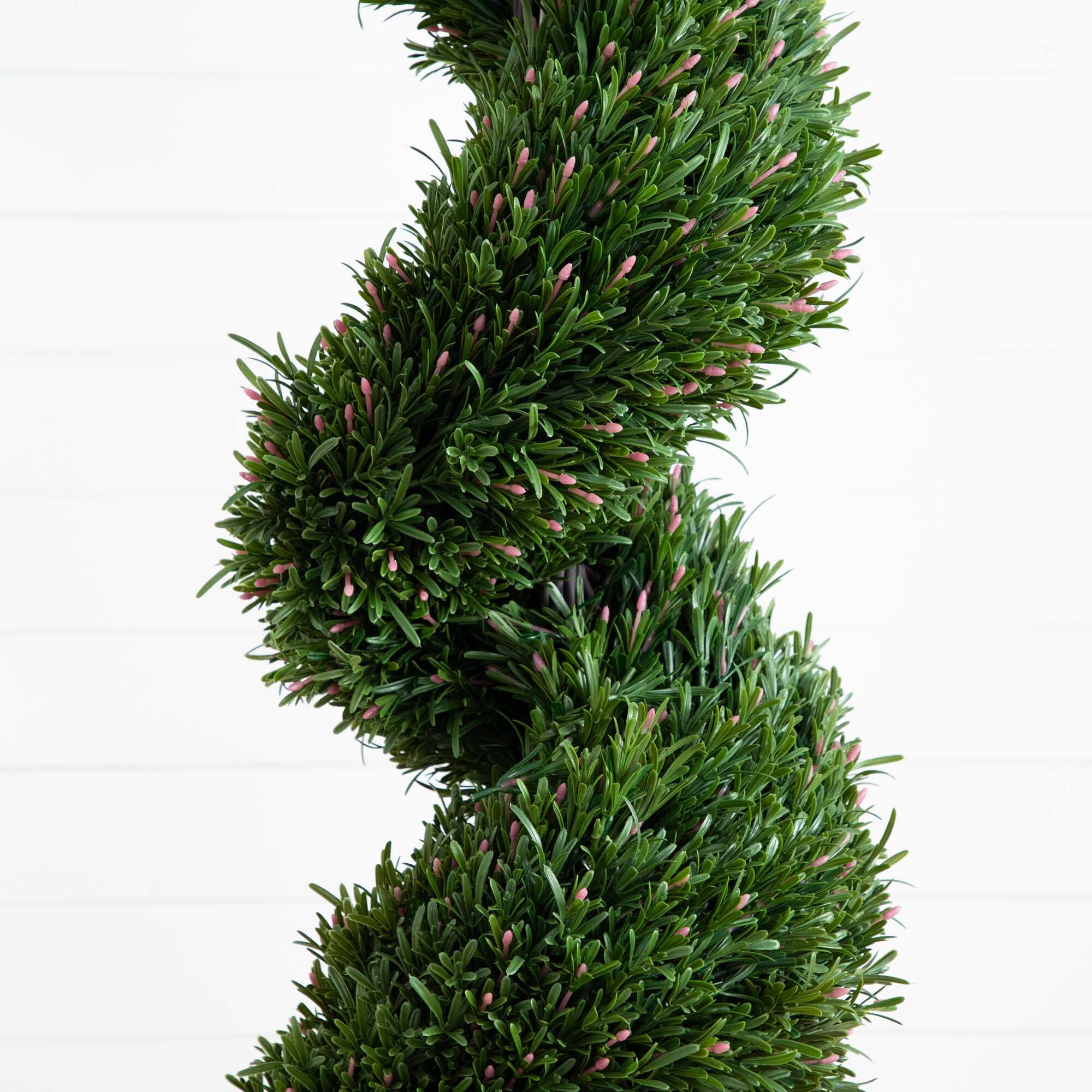 9ft. Potted Artificial Rosemary Spiral Topiary Tree