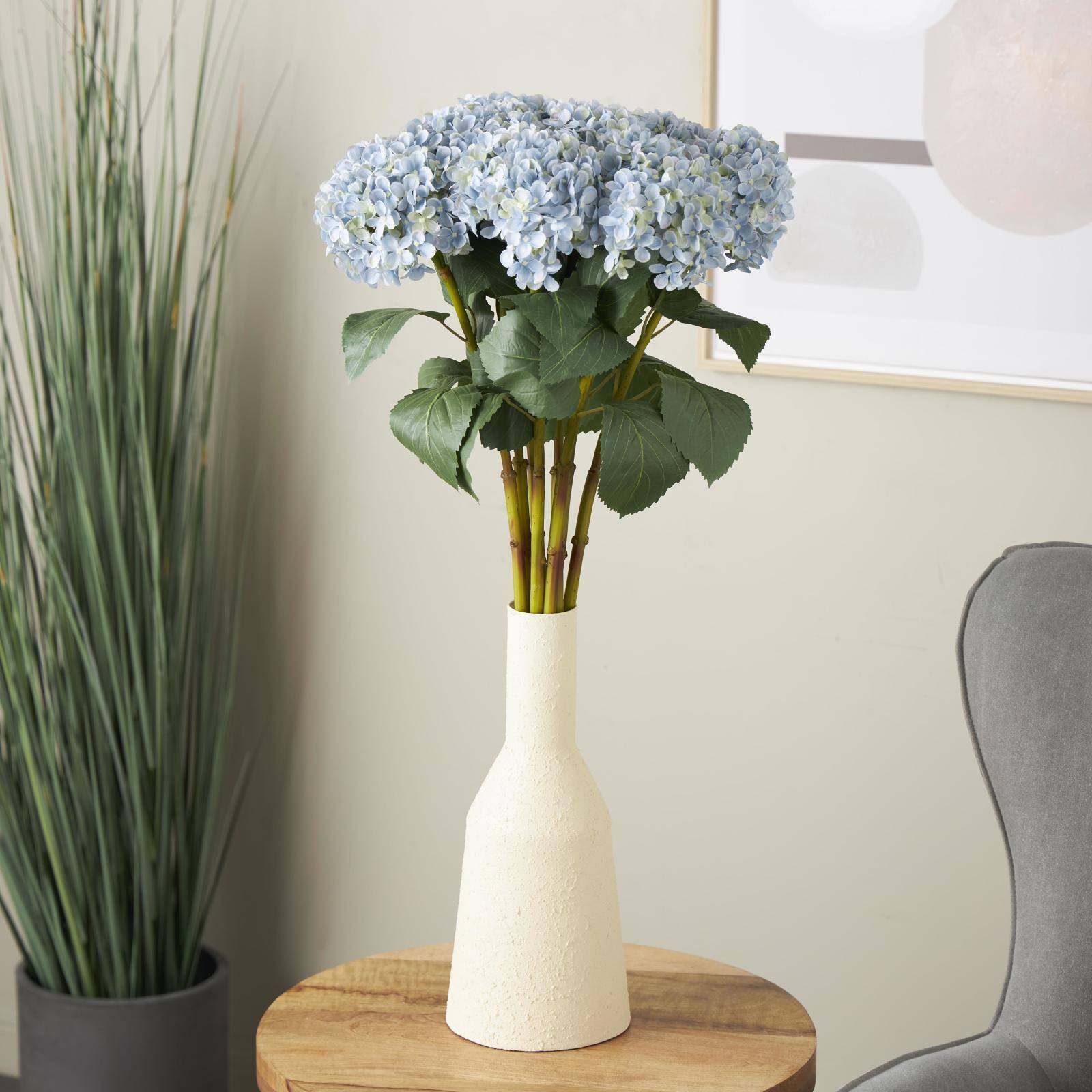 33&#x22; Blue Hydrangea Artificial Flower Stem, 8ct.