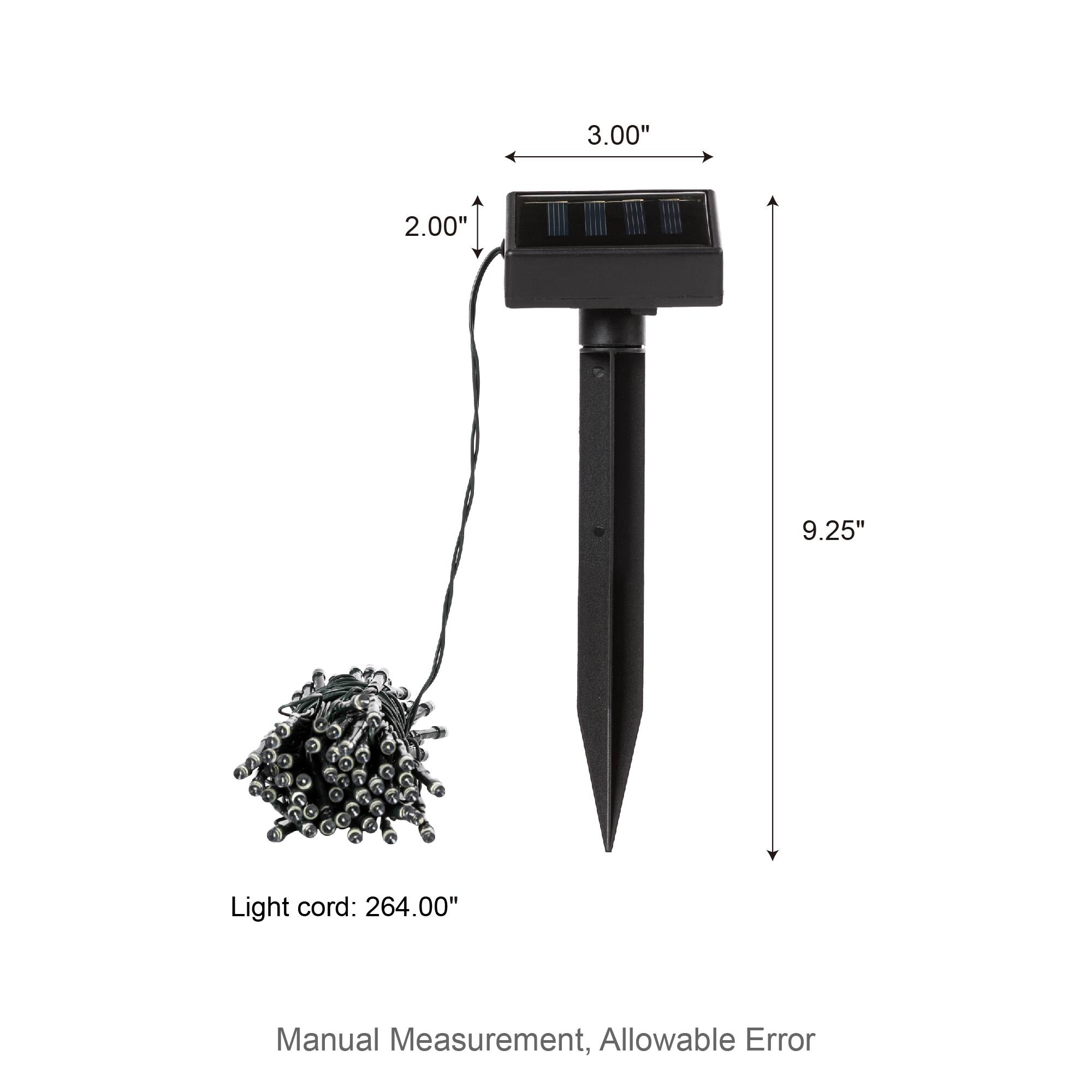 Glitzhome® 22ft. 50ct. LED Solar String Lights, 2ct.